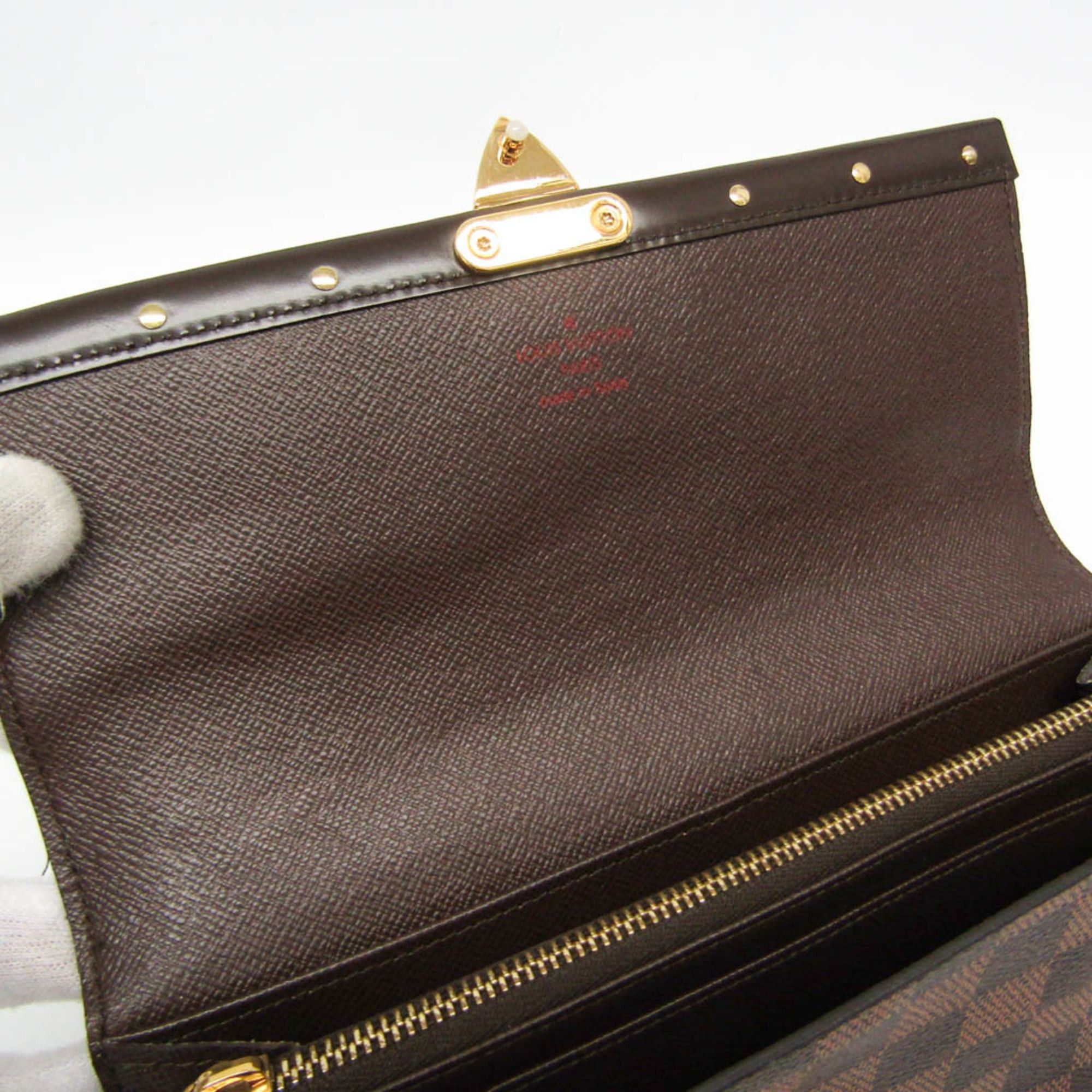 Louis Vuitton Louis Vuitton Damier Venice Wallet N60535 Men,Women Damier Canvas Long Wallet (bi-fold) Brown,Ebene Size ONE SIZE - 11 Thumbnail