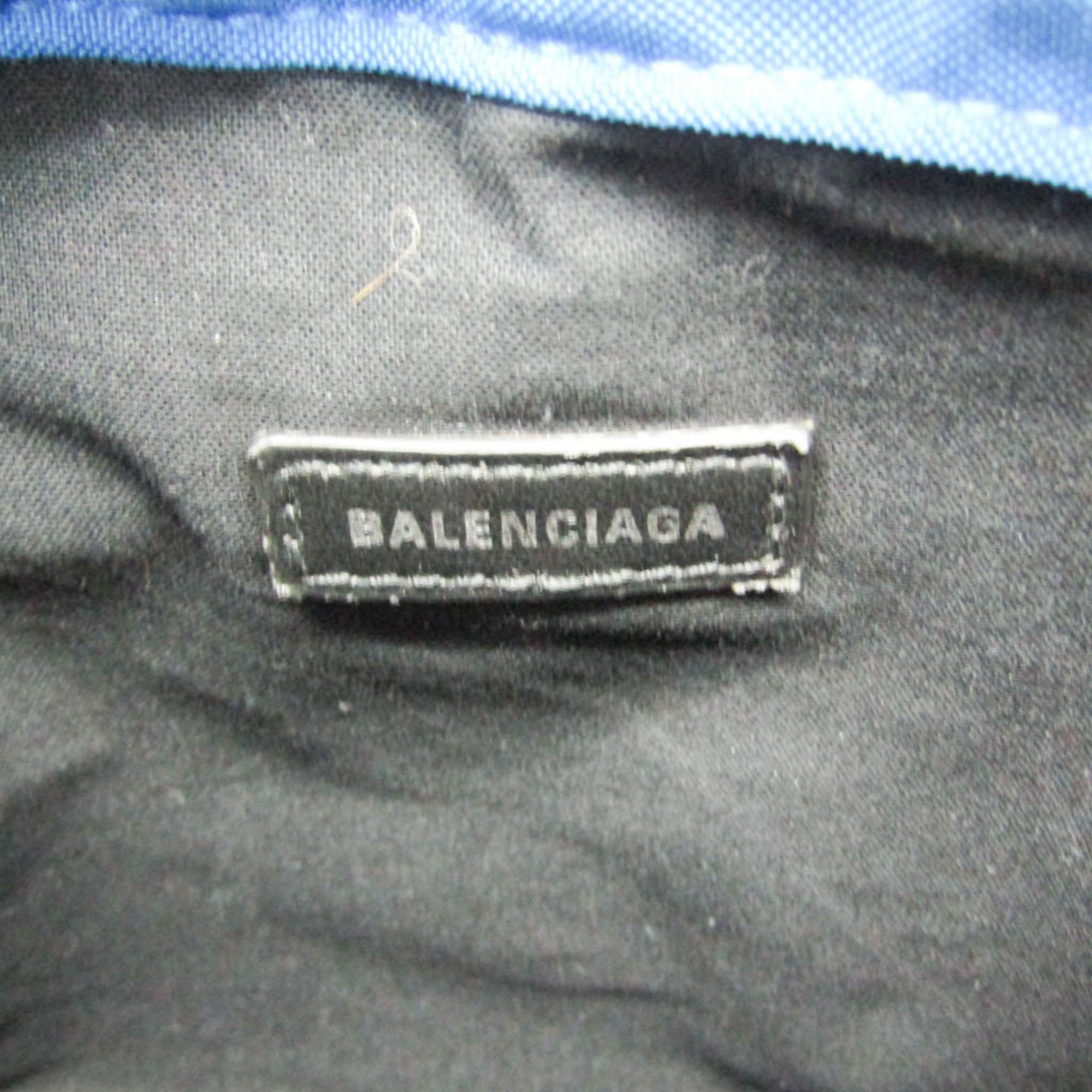 Balenciaga Balenciaga Neo Basket 630708 Women's Patent Leather,Nylon Handbag,Shoulder Bag Blue,White Size ONE SIZE - 16 Thumbnail