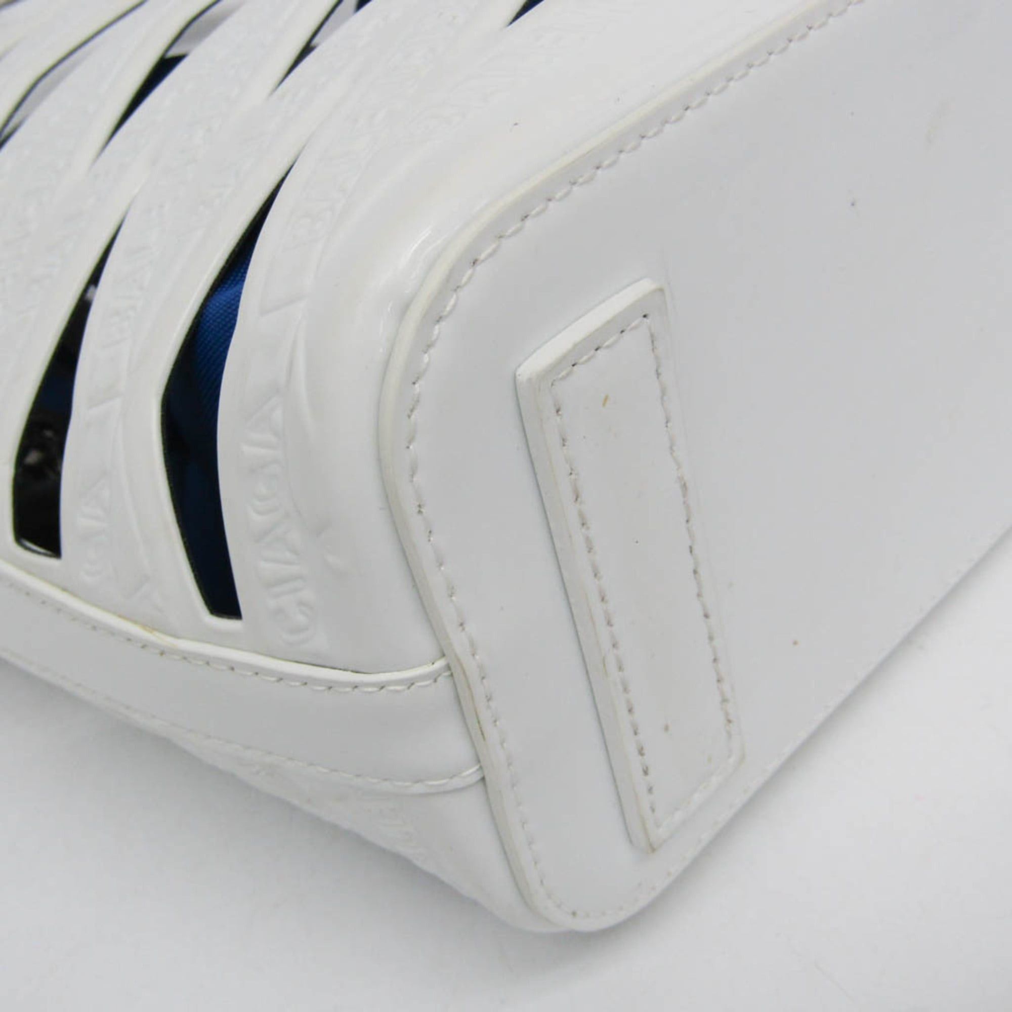 Balenciaga Balenciaga Neo Basket 630708 Women's Patent Leather,Nylon Handbag,Shoulder Bag Blue,White Size ONE SIZE - 6 Thumbnail