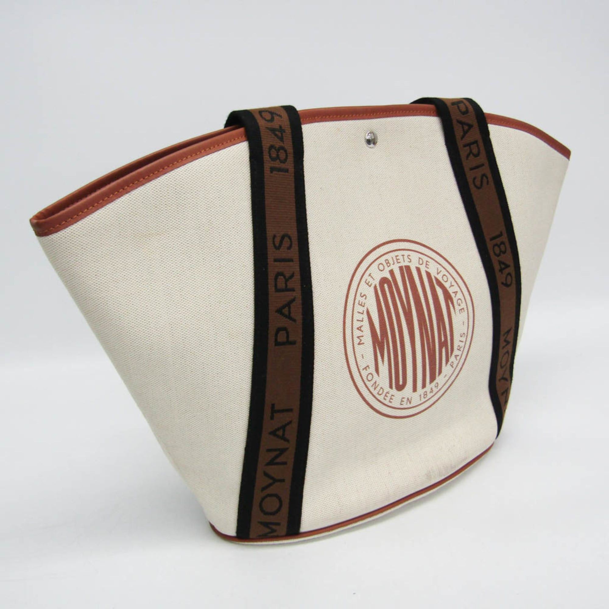 Other Moynat Women's Leather,Canvas Tote Bag Brown,Light Beige Size ONE SIZE - 10 Thumbnail