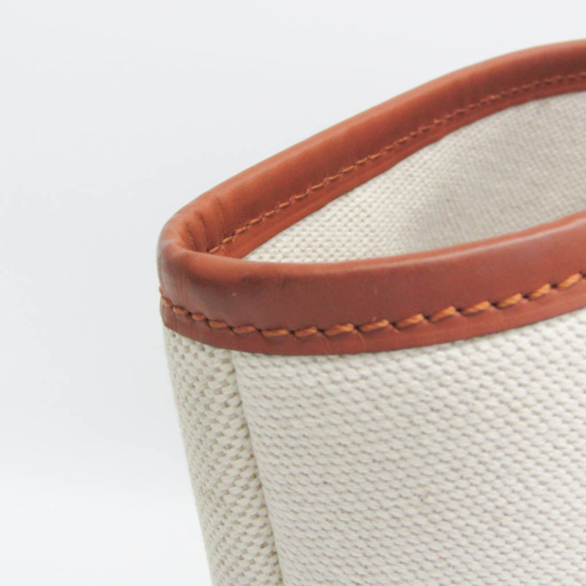 Other Moynat Women's Leather,Canvas Tote Bag Brown,Light Beige Size ONE SIZE - 7 Thumbnail