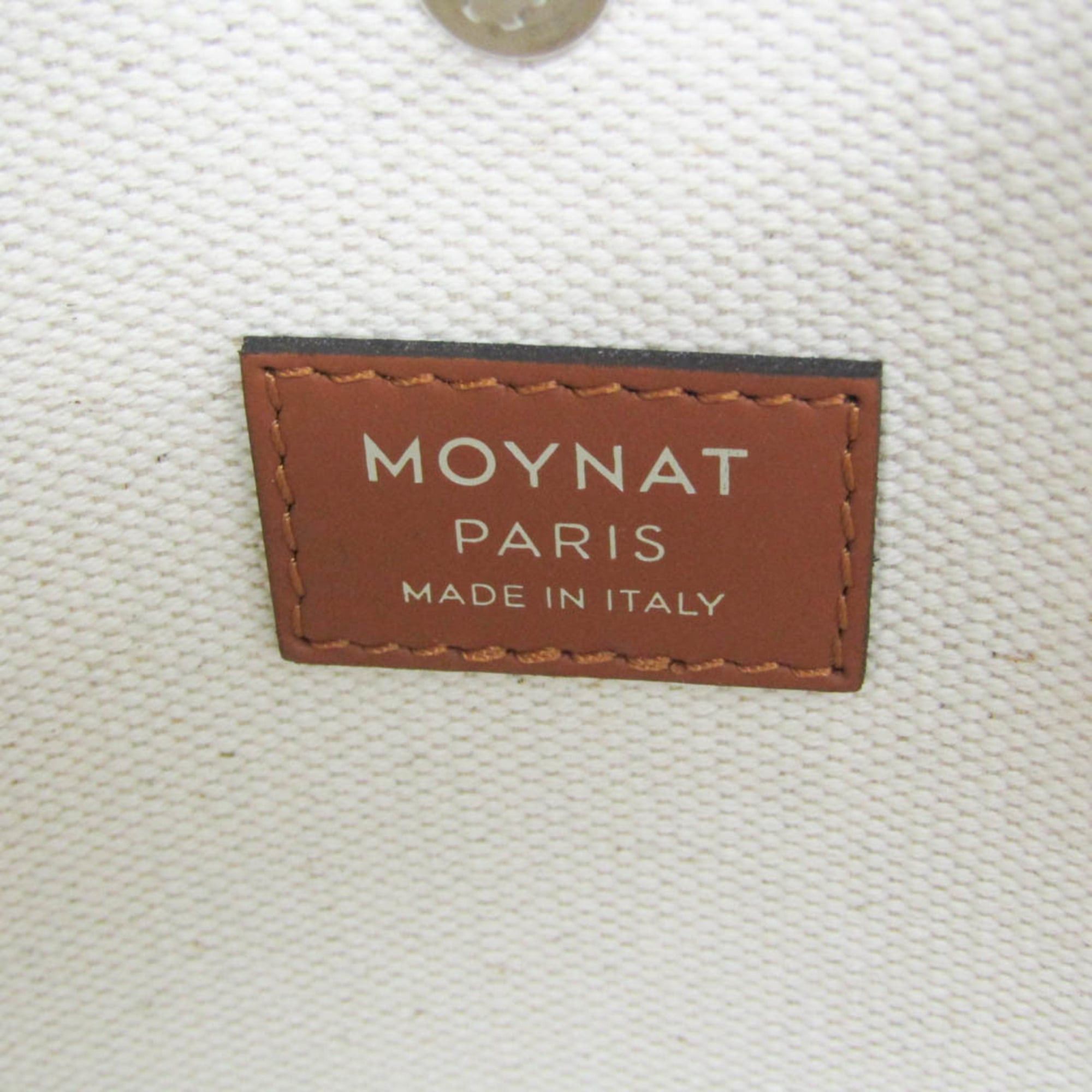 Other Moynat Women's Leather,Canvas Tote Bag Brown,Light Beige Size ONE SIZE - 13 Thumbnail