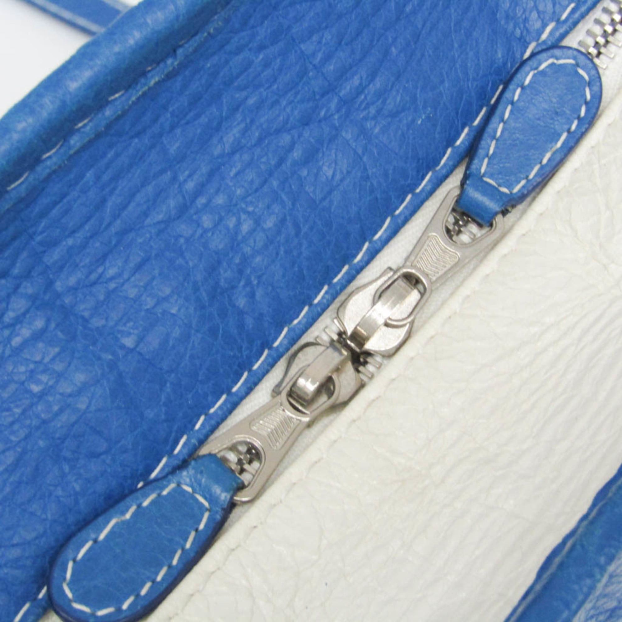 Balenciaga Balenciaga Bazar Shopper XS 452458 Women's Leather Shoulder Bag,Tote Bag Blue,White Size ONE SIZE - 17 Thumbnail