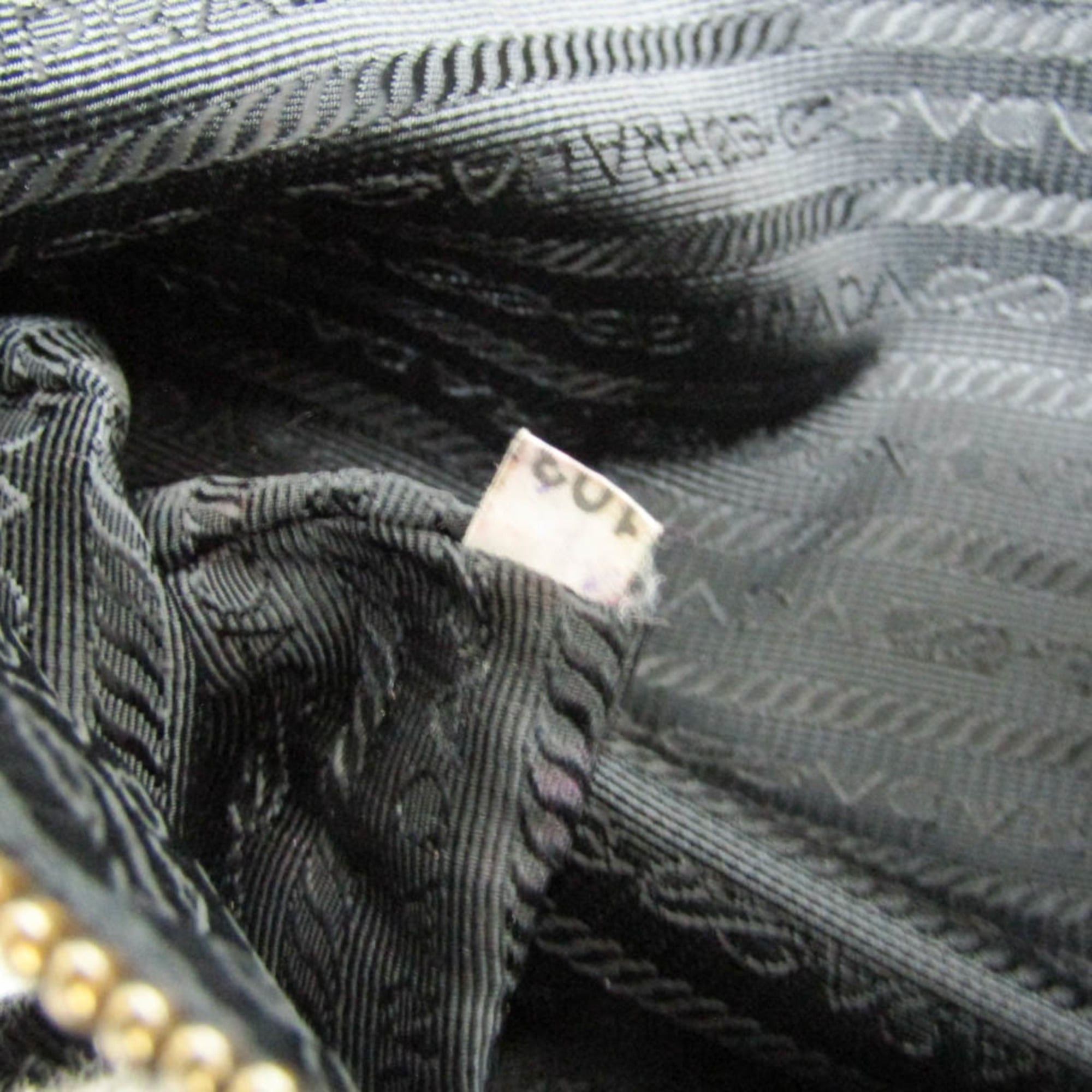 Prada Prada TESSUTO Ribbon Tote Women's Nylon Tote Bag Black Size ONE SIZE - 17 Thumbnail