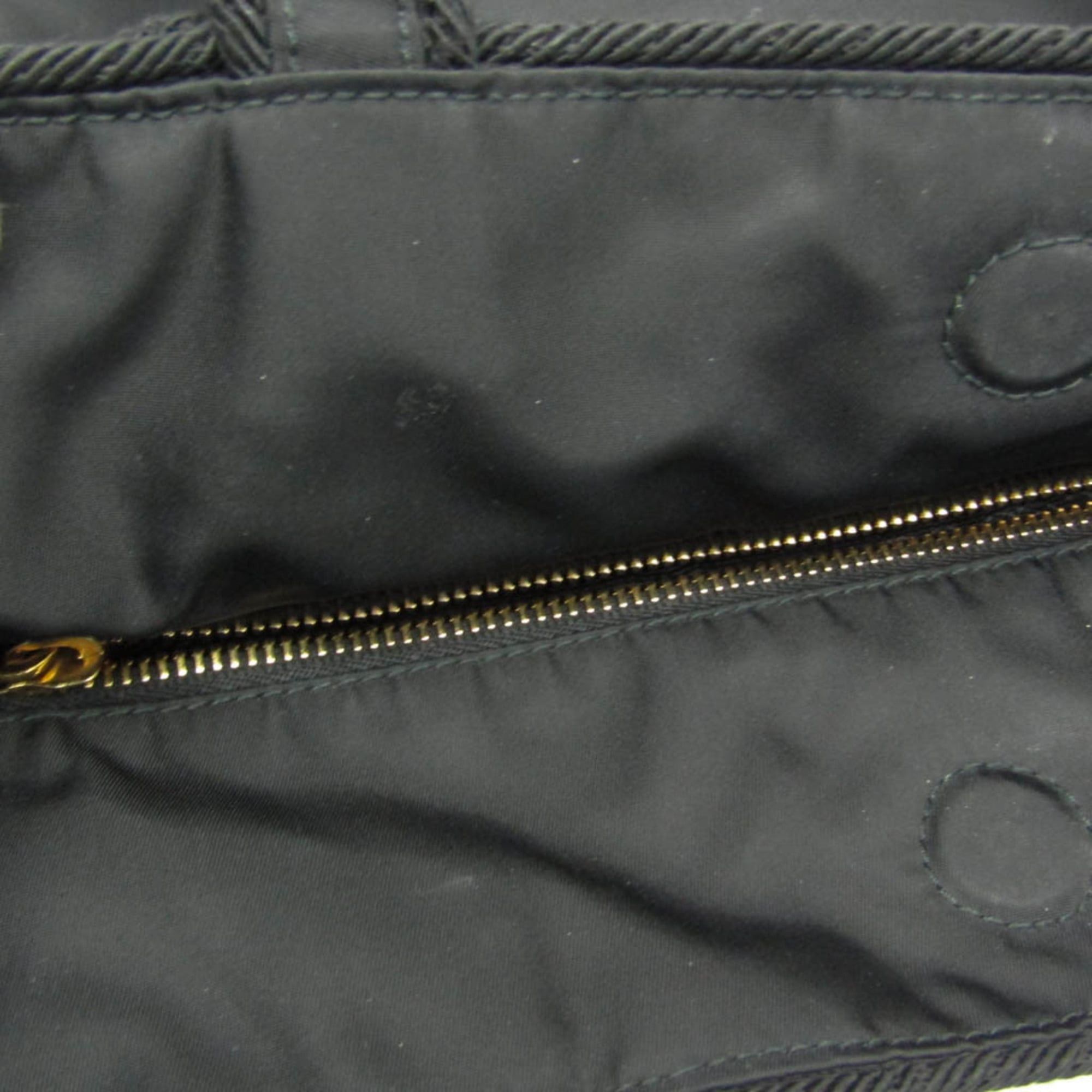 Prada Prada TESSUTO Ribbon Tote Women's Nylon Tote Bag Black Size ONE SIZE - 13 Thumbnail