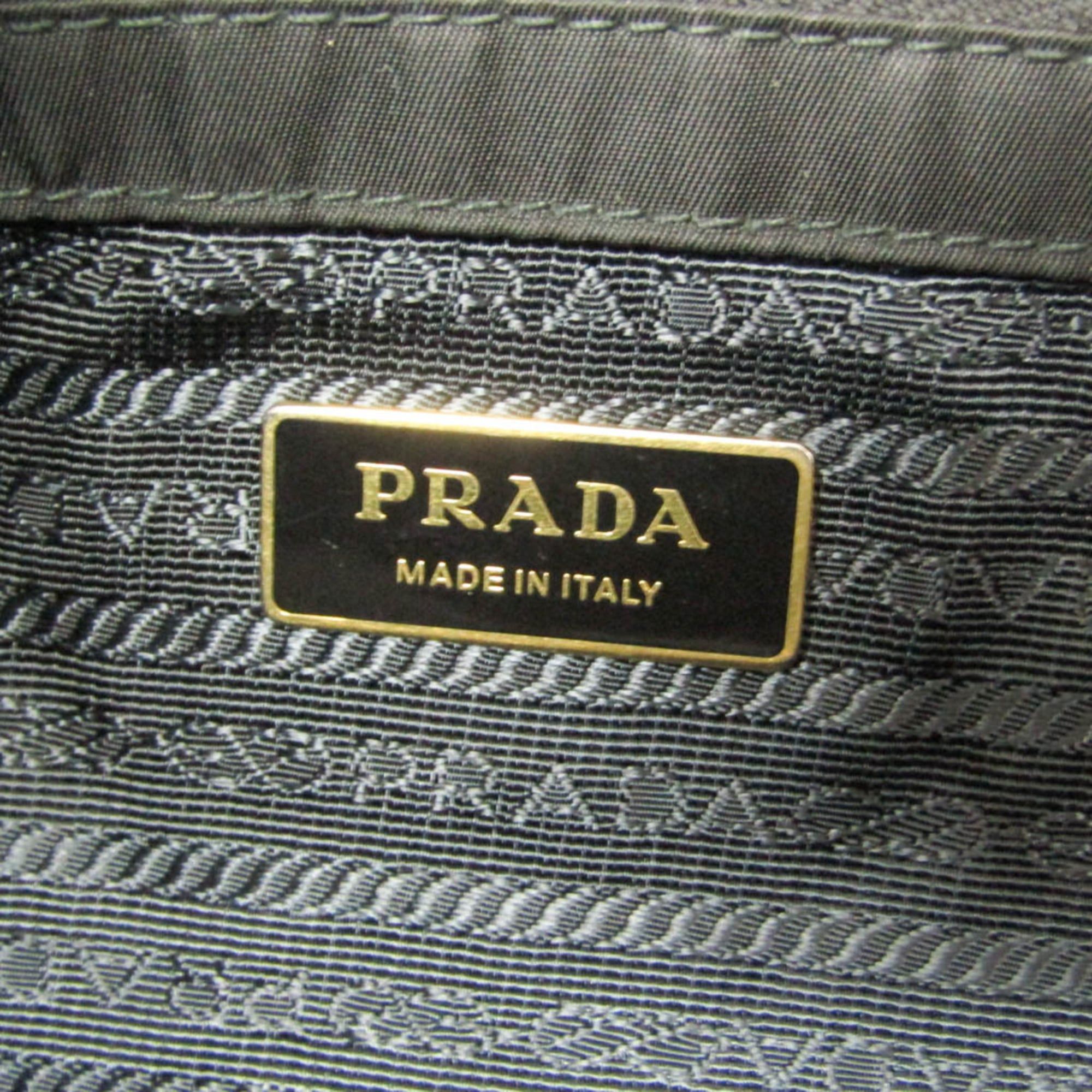Prada Prada TESSUTO Ribbon Tote Women's Nylon Tote Bag Black Size ONE SIZE - 16 Thumbnail