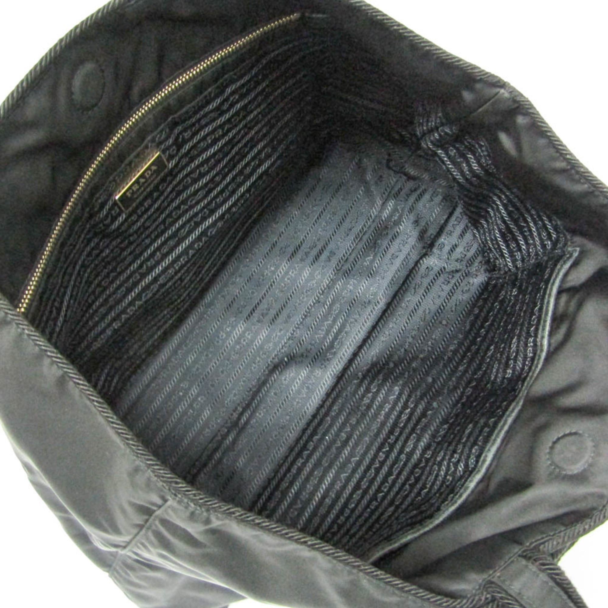 Prada Prada TESSUTO Ribbon Tote Women's Nylon Tote Bag Black Size ONE SIZE - 4 Thumbnail