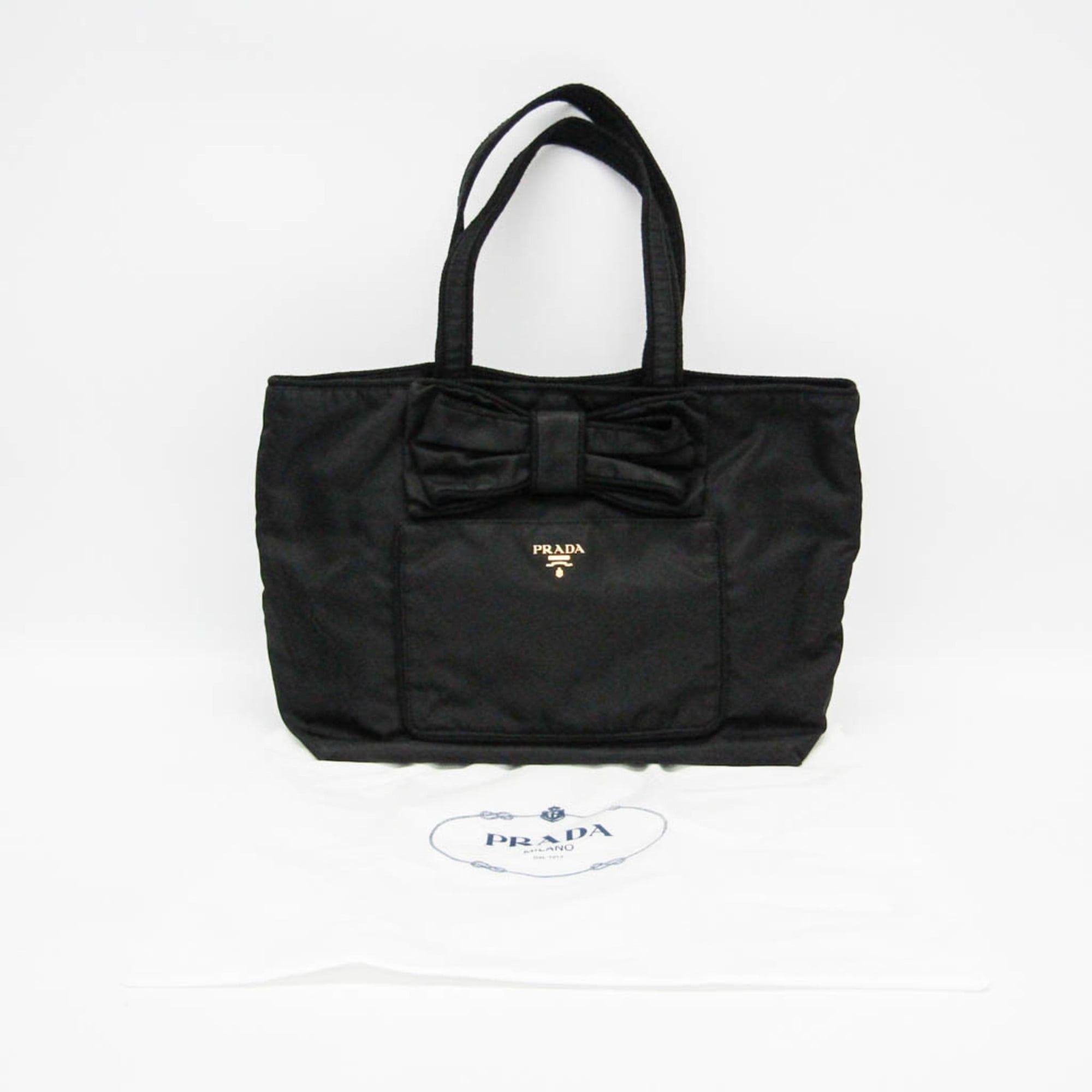 Prada Prada TESSUTO Ribbon Tote Women's Nylon Tote Bag Black Size ONE SIZE - 2 Thumbnail
