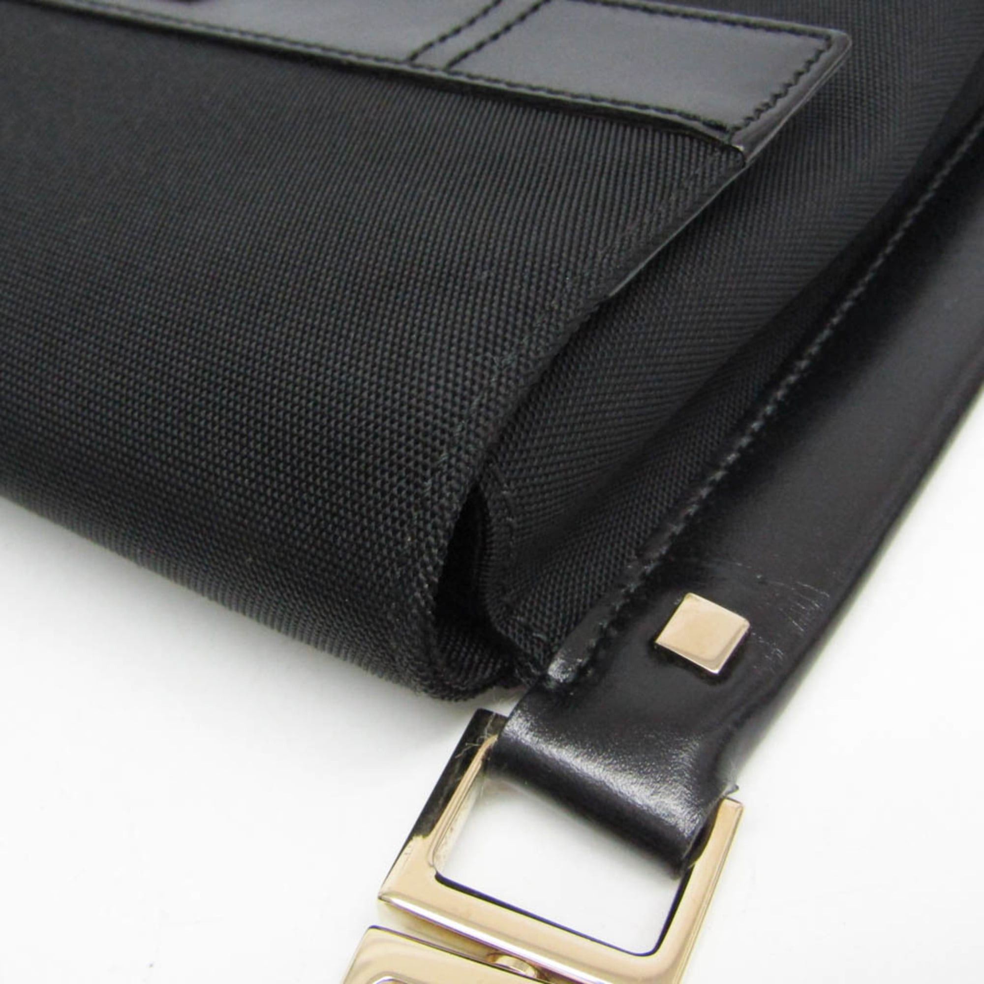 Gucci Gucci 019 0424 Women's Nylon,Leather Shoulder Bag Black Size ONE SIZE - 7 Thumbnail