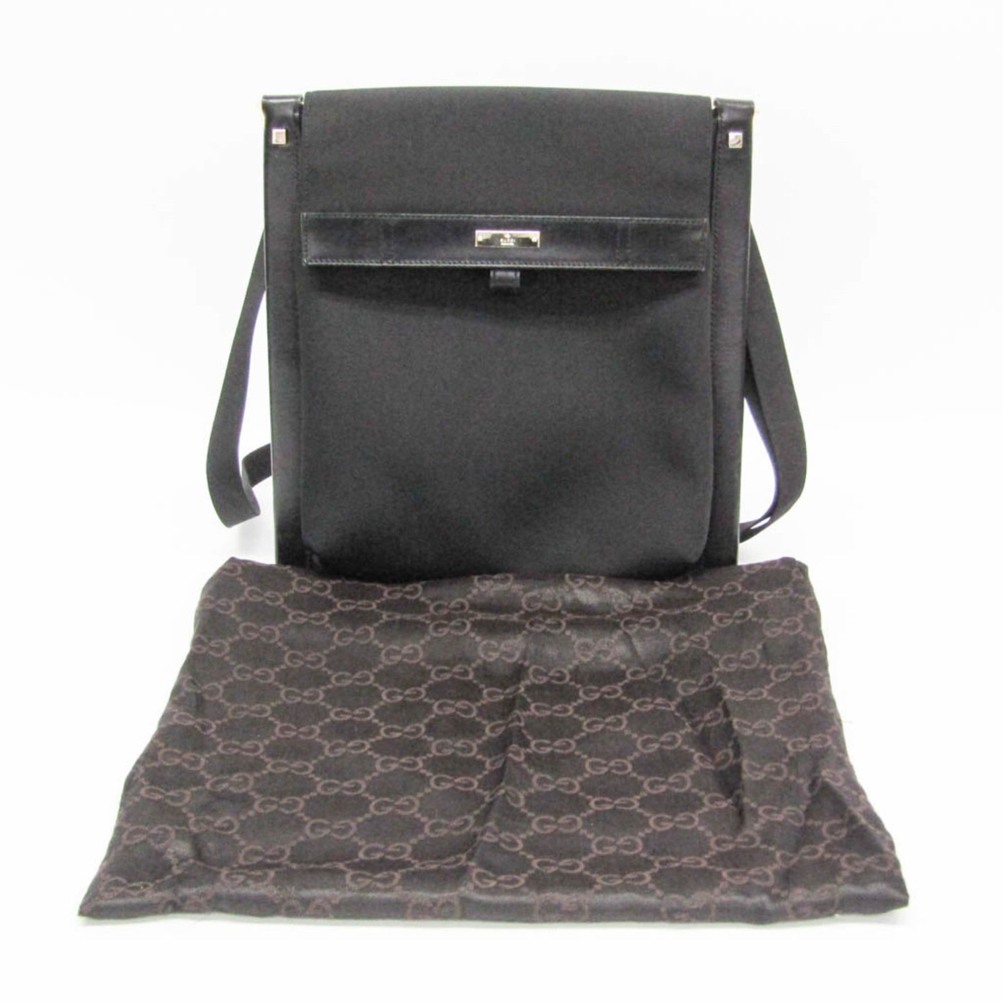 Gucci Gucci 019 0424 Women's Nylon,Leather Shoulder Bag Black Size ONE SIZE - 2 Thumbnail