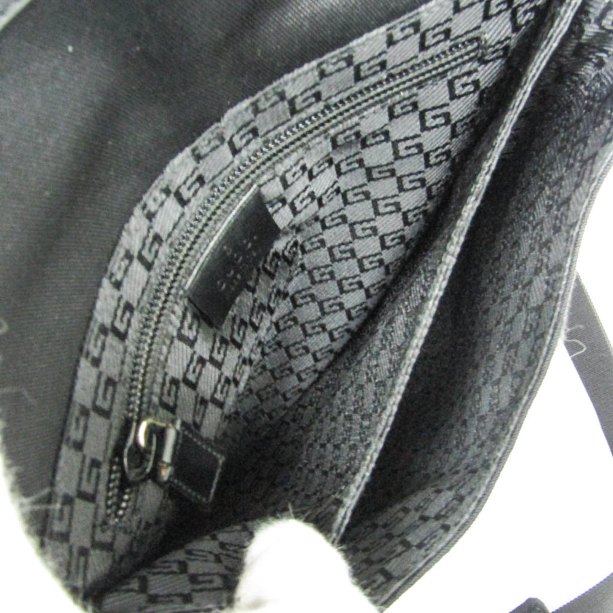Gucci Gucci 019 0424 Women's Nylon,Leather Shoulder Bag Black Size ONE SIZE - 4 Thumbnail