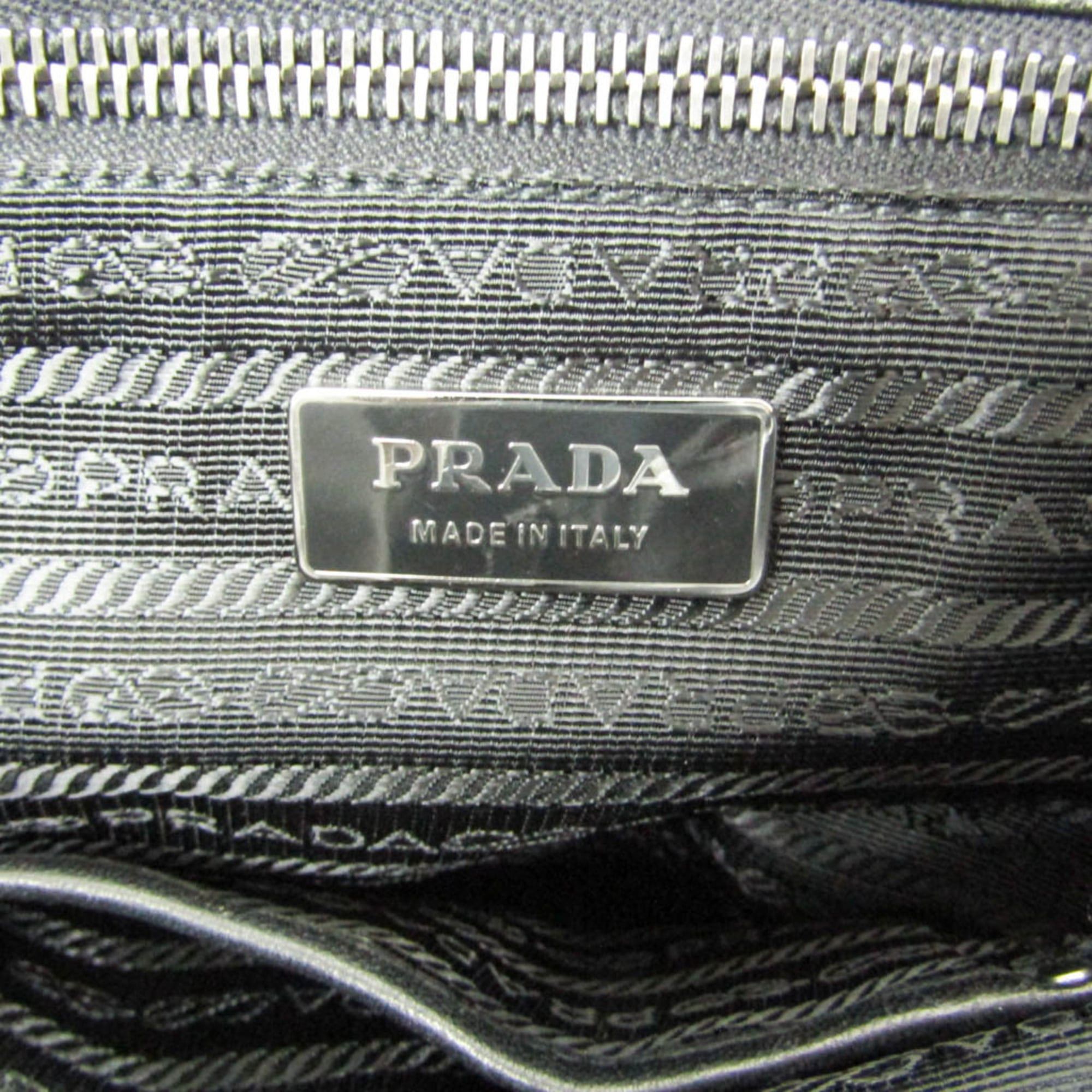 Prada Prada TESSUTO Gather Women's Nylon Handbag,Shoulder Bag Black Size ONE SIZE - 15 Thumbnail