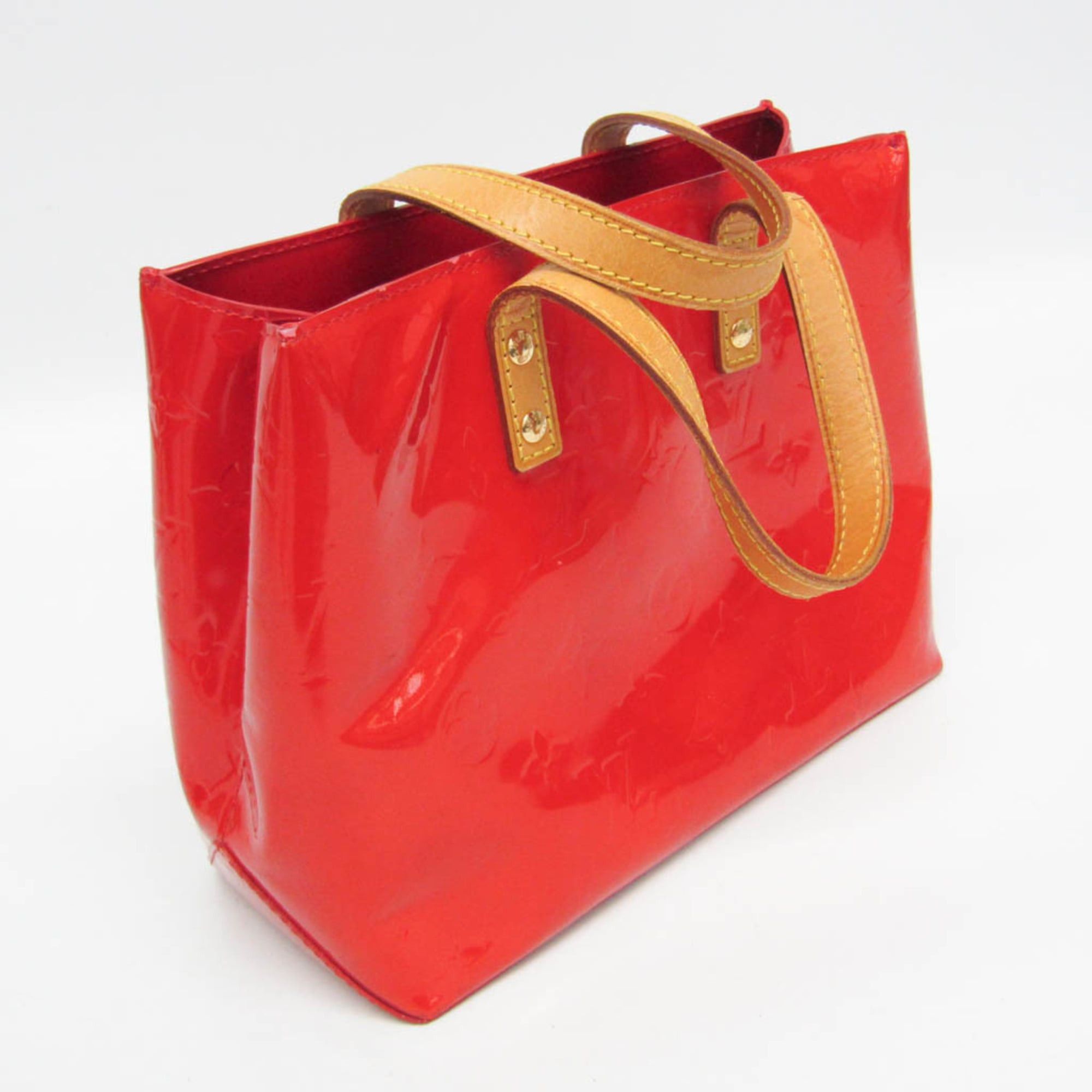 Louis Vuitton Louis Vuitton Monogram Vernis Reade PM M91088 Women's Handbag Rouge Size ONE SIZE - 13 Thumbnail