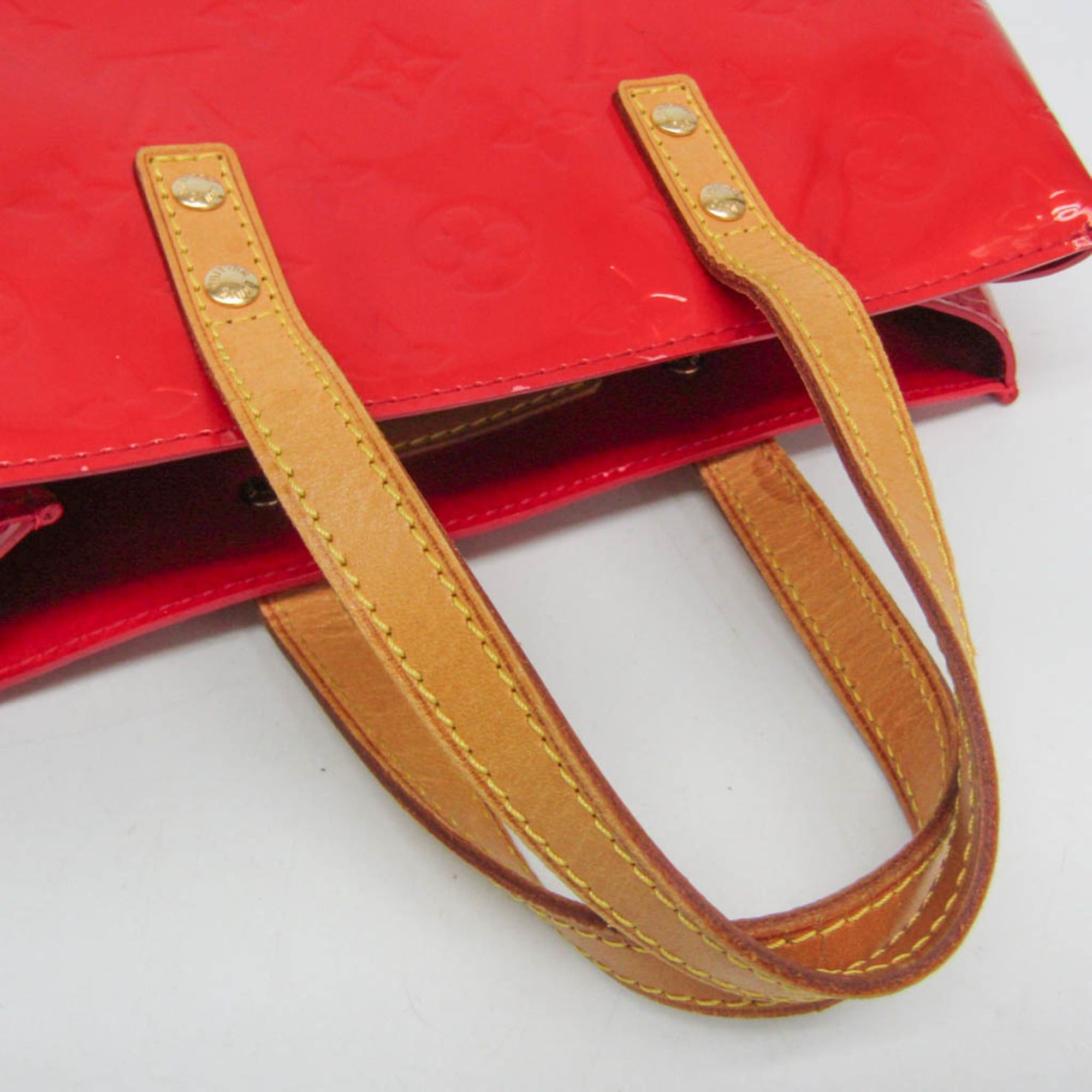 Louis Vuitton Louis Vuitton Monogram Vernis Reade PM M91088 Women's Handbag Rouge Size ONE SIZE - 14 Thumbnail