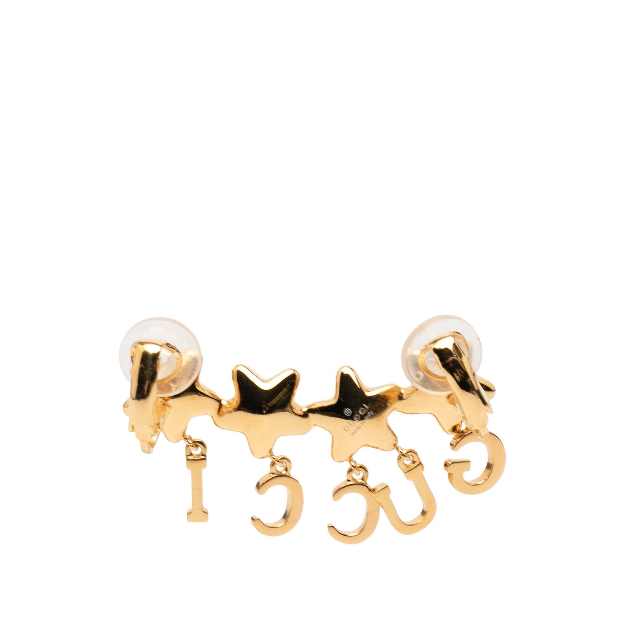 Gucci Gucci Gold Plated Crystal Star Script Ear Cuff Size ONE SIZE - 2 Thumbnail
