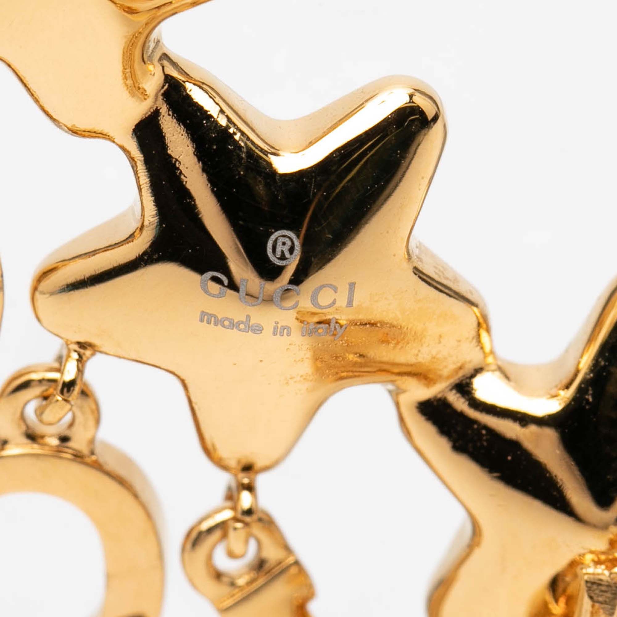 Gucci Gucci Gold Plated Crystal Star Script Ear Cuff Size ONE SIZE - 3 Thumbnail