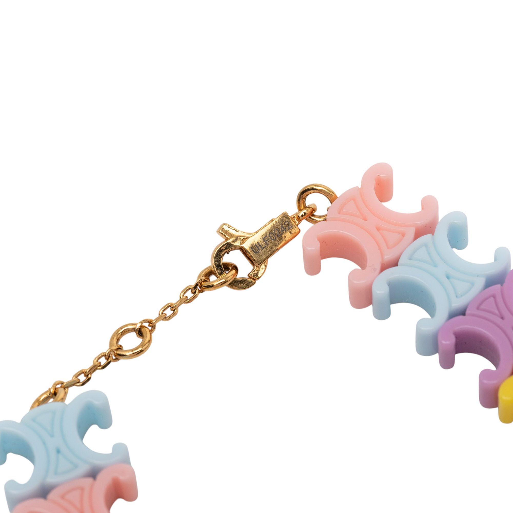 Celine Celine Multicolor Plexiglass Triomphe Baby Bracelet Size ONE SIZE - 4 Thumbnail