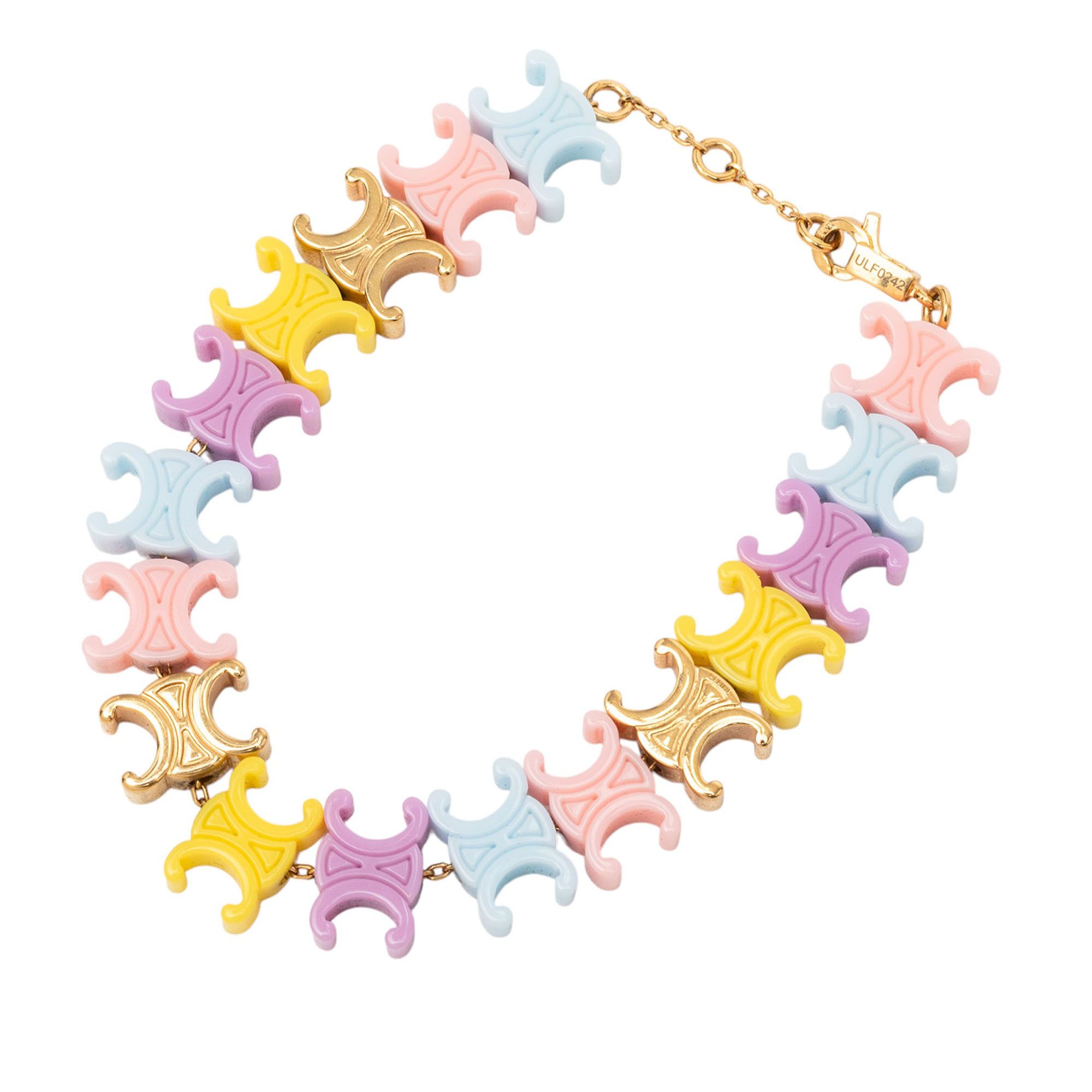 Celine Celine Multicolor Plexiglass Triomphe Baby Bracelet Size ONE SIZE - 2 Thumbnail