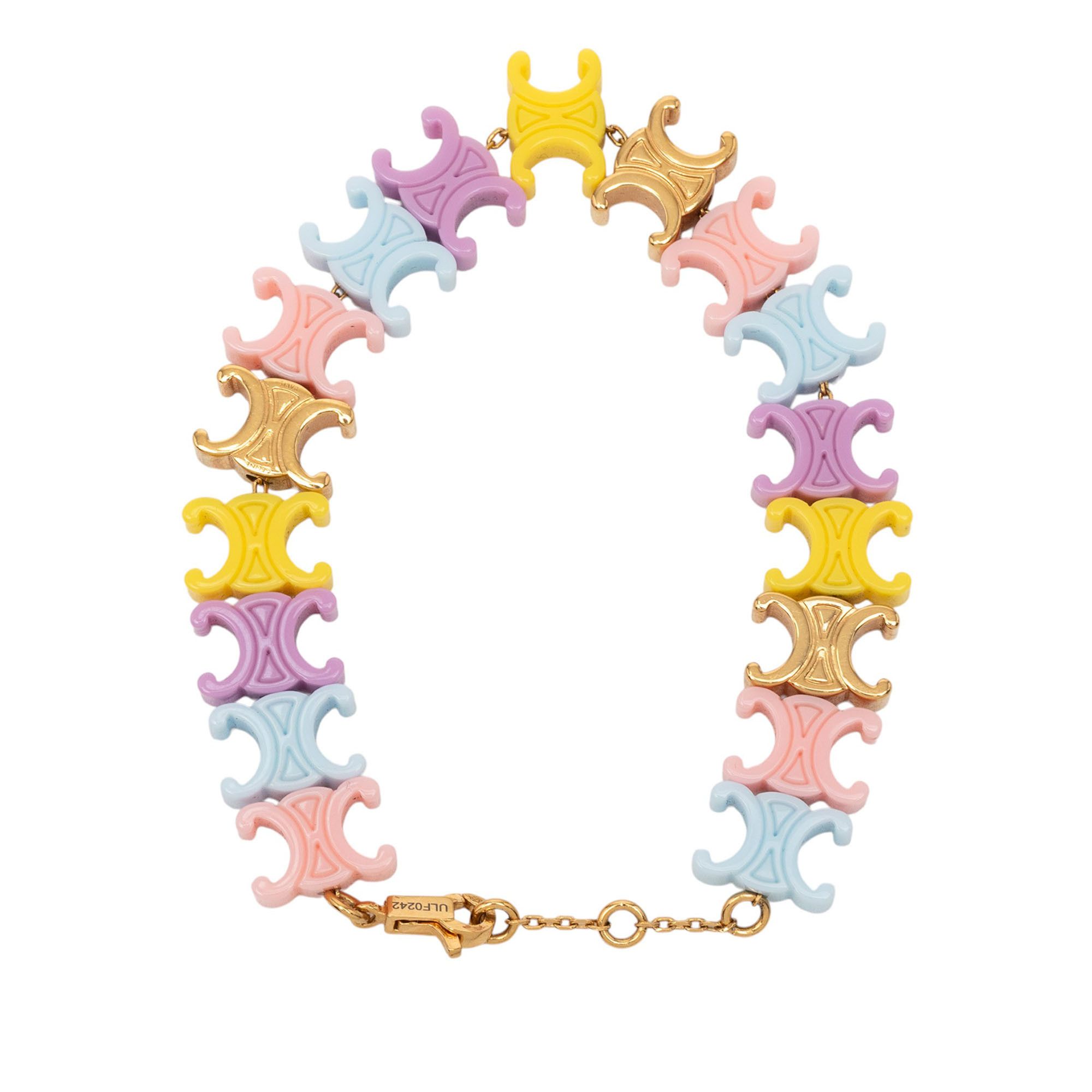 Celine Celine Multicolor Plexiglass Triomphe Baby Bracelet Size ONE SIZE - 3 Thumbnail