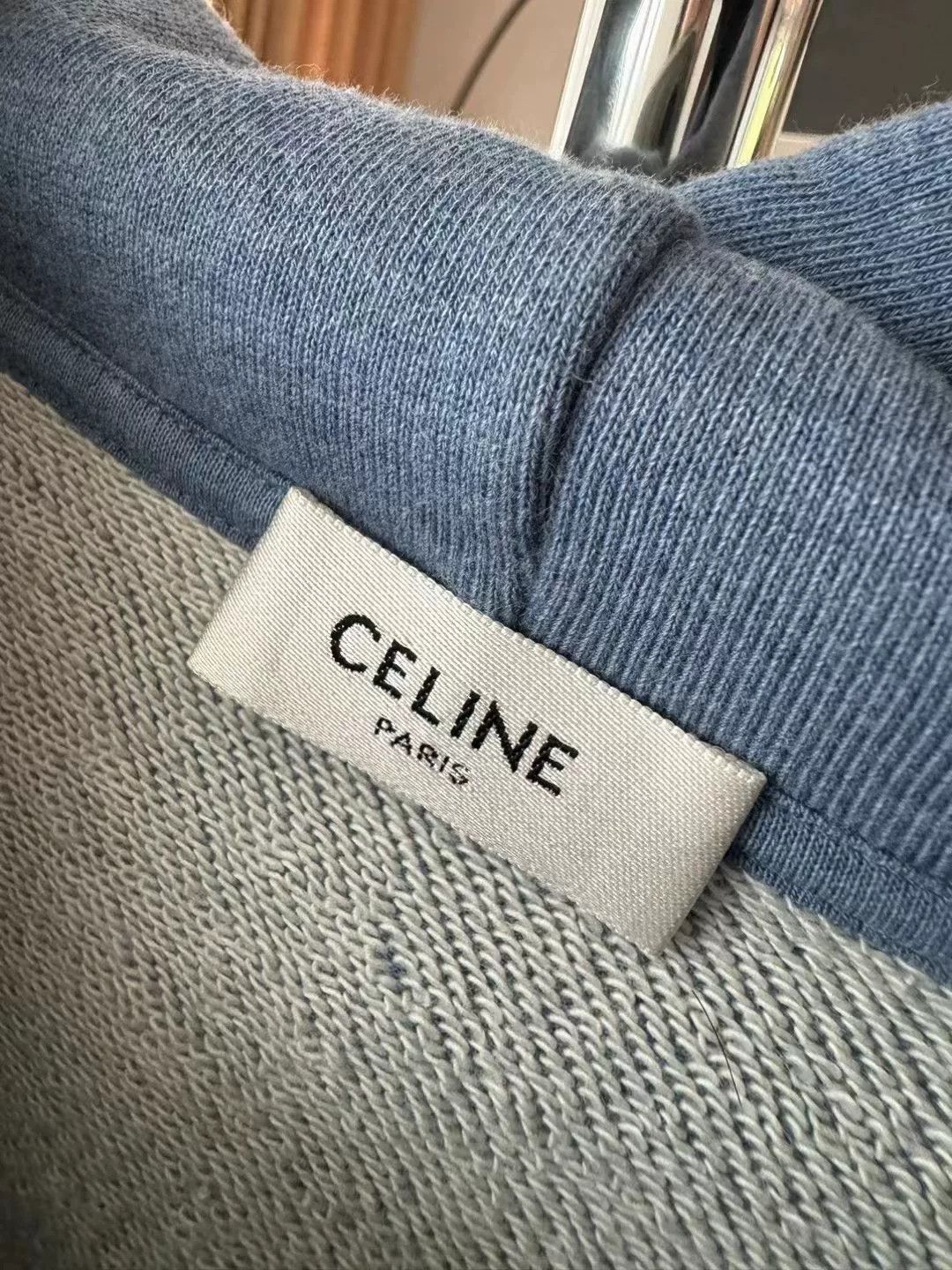 Celine Celine Letter Hoodie in Blue Size US S / EU 44-46 / 1 - 8 Thumbnail