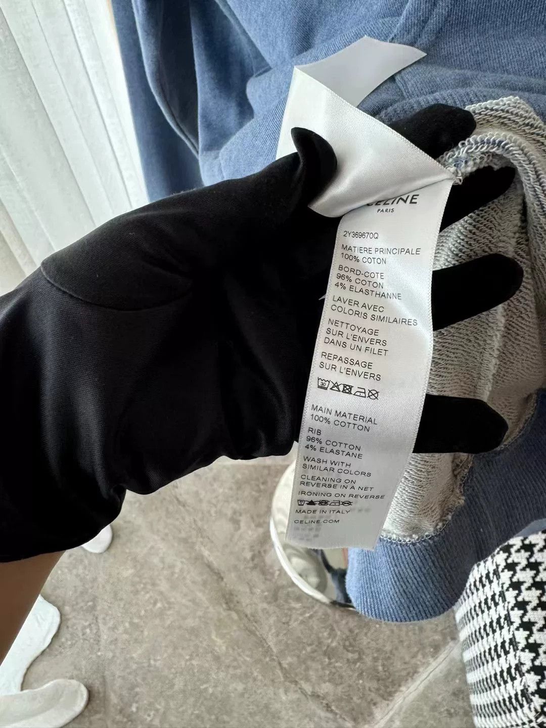 Celine Celine Letter Hoodie in Blue Size US S / EU 44-46 / 1 - 7 Thumbnail