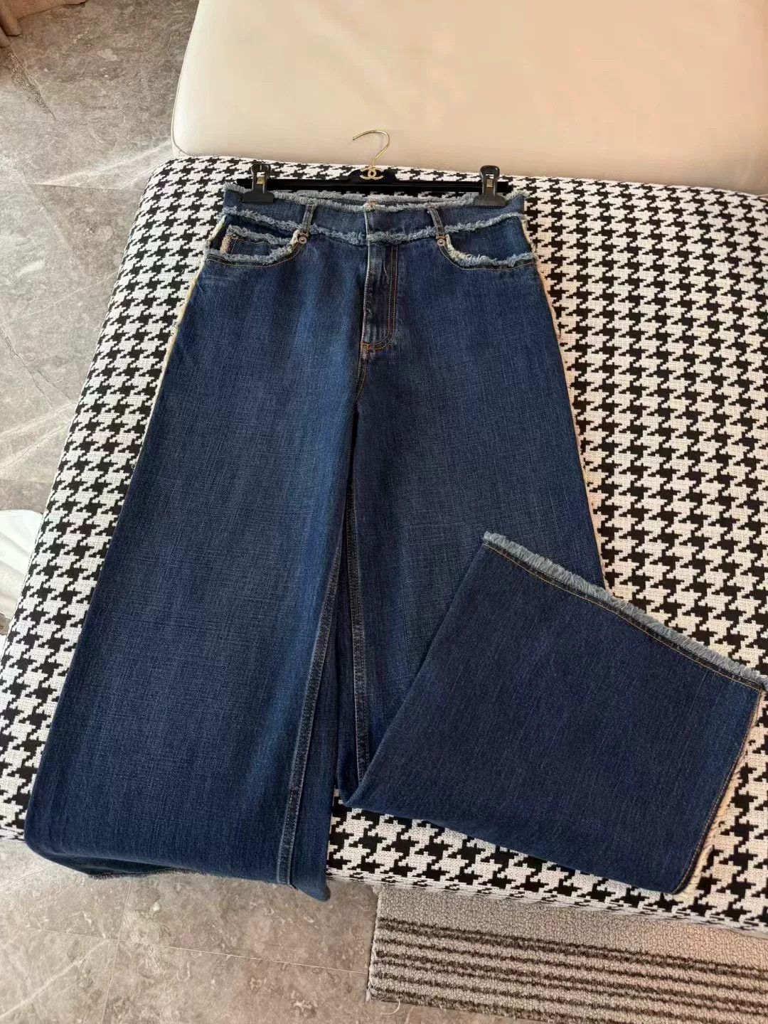 Dior Dior Wide-Leg Frayed Denim Pants Size 36" / US 14 / IT 50 - 6 Thumbnail