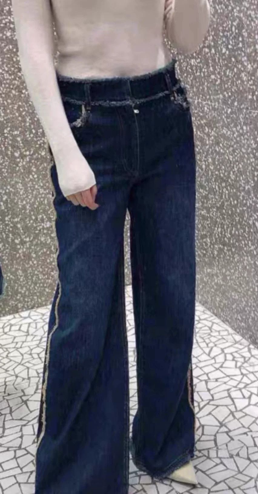 Dior Dior Wide-Leg Frayed Denim Pants Size 36" / US 14 / IT 50 - 9 Thumbnail