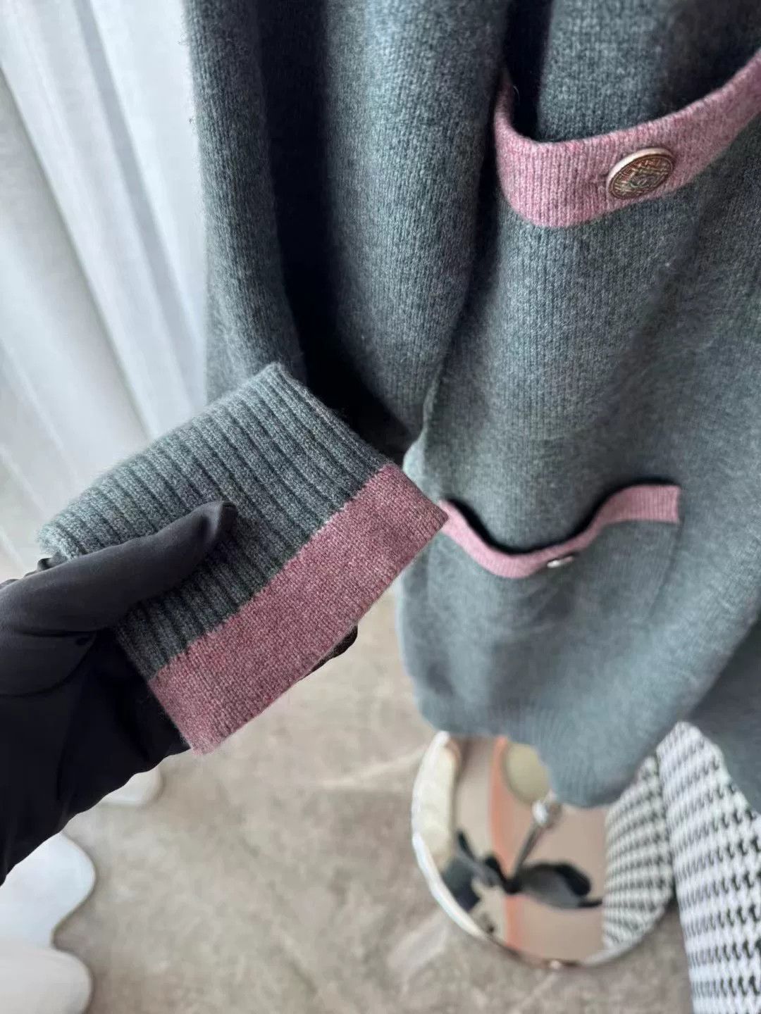 Chanel Chanel Multicolor Cashmere Cardigan Size L / US 10 / IT 46 - 3 Thumbnail