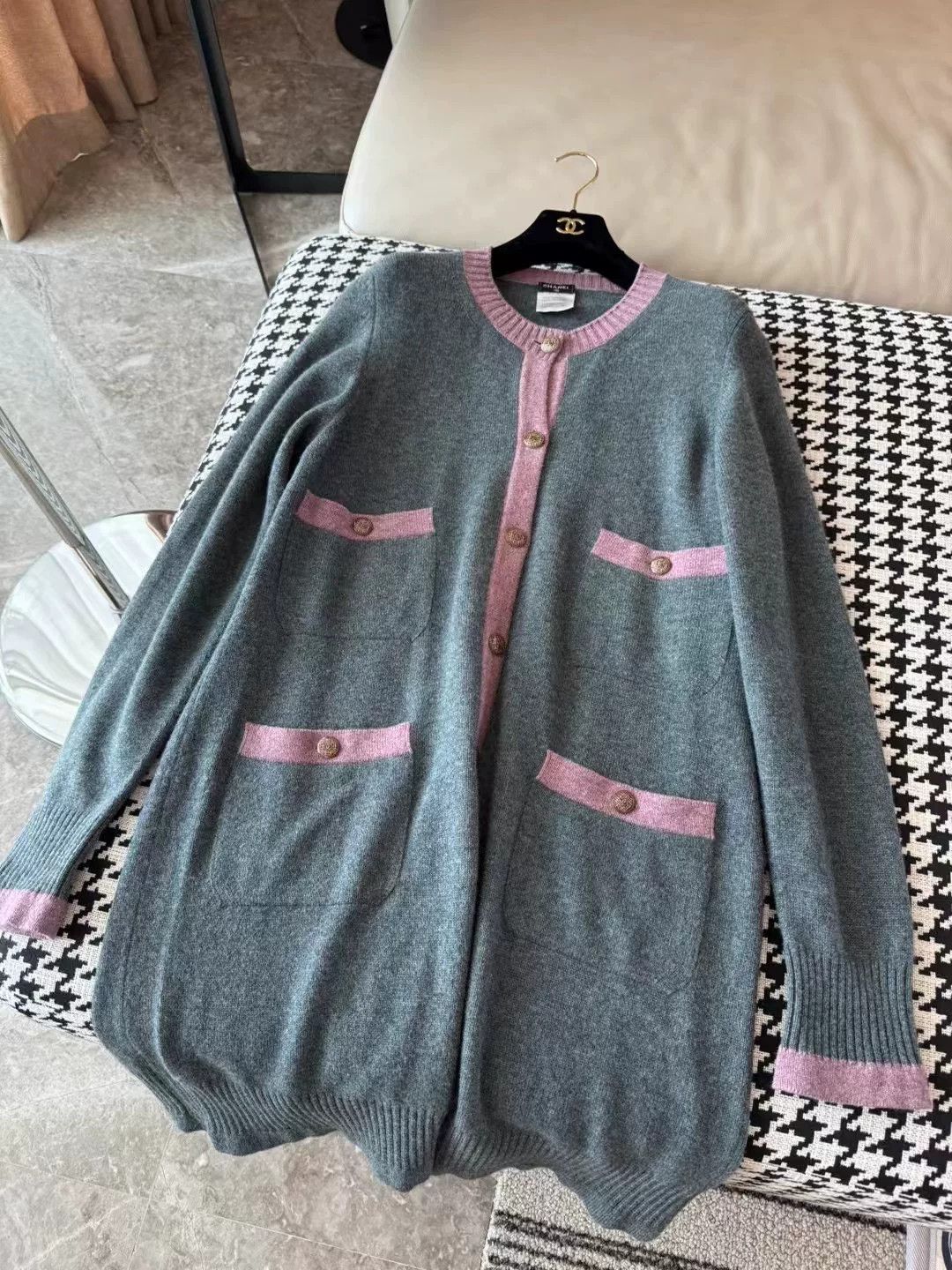 Chanel Chanel Multicolor Cashmere Cardigan Size L / US 10 / IT 46 - 7 Thumbnail