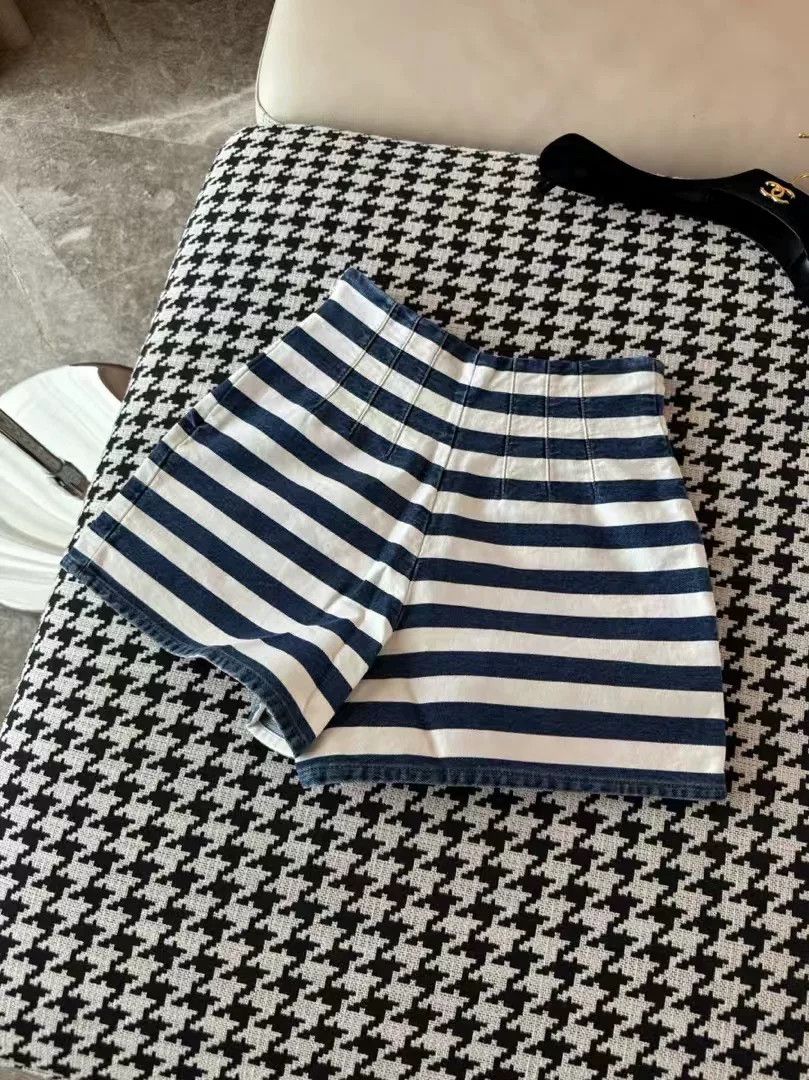 Prada Prada Blue Striped Denim Shorts Size 38" / US 16 / IT 52 - 5 Thumbnail