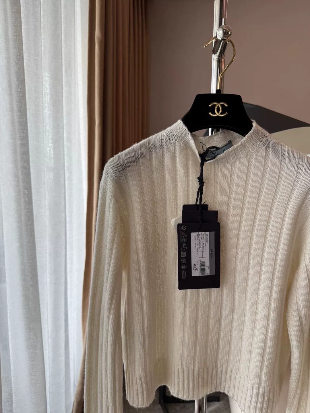 Prada Prada White Knit Sweater Fall 2024 Size S / US 4 / IT 40 - 4 Thumbnail