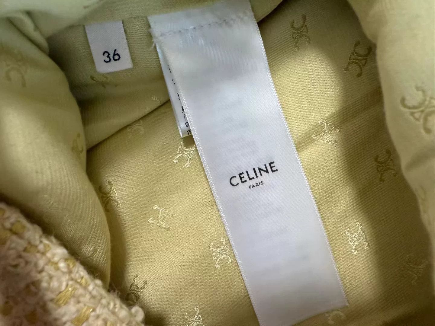 Celine Celine Yellow Double-Breasted Classic Coat Size XS / US 0-2 / IT 36-38 - 5 Thumbnail