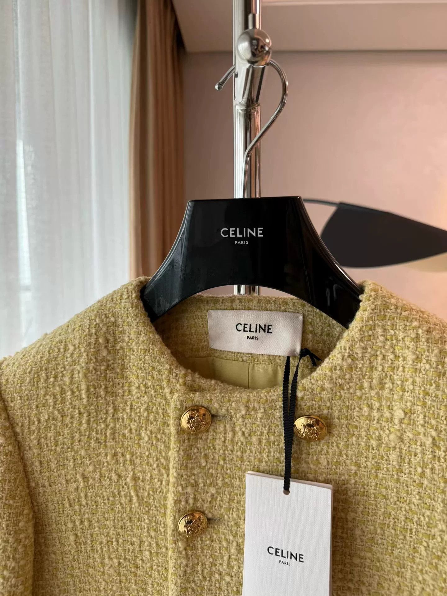 Celine Celine Yellow Double-Breasted Classic Coat Size XS / US 0-2 / IT 36-38 - 2 Thumbnail