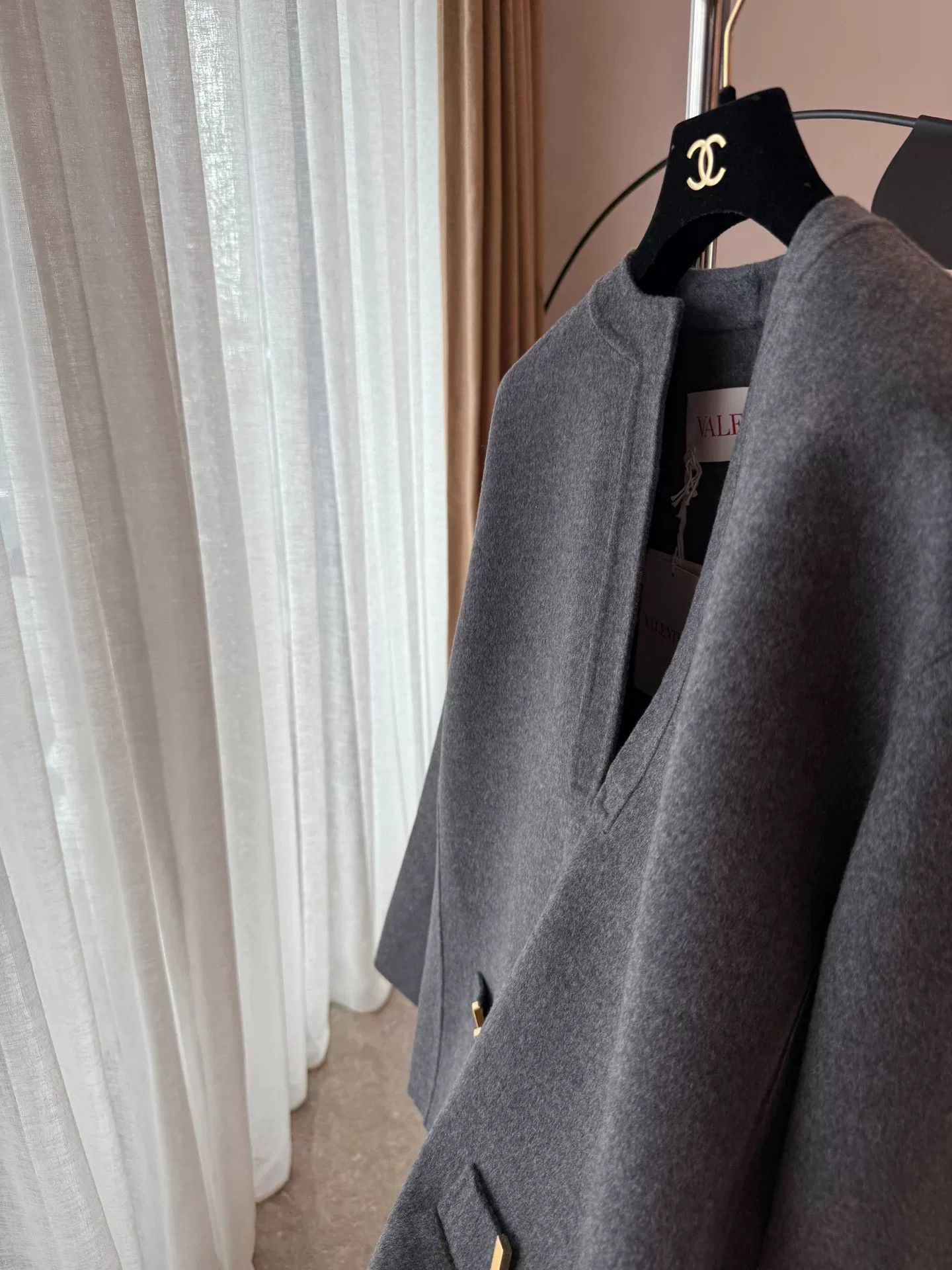 Valentino Valentino Gray Wool Blend Coat Size XS / US 0-2 / IT 36-38 - 2 Thumbnail