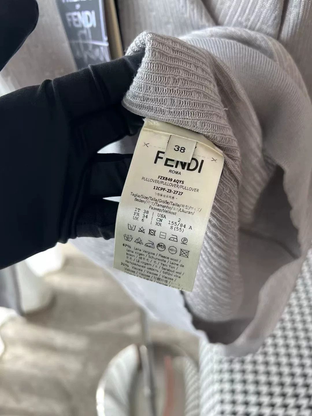 Fendi Fendi FF Pattern Knit Sweater Size S / US 4 / IT 40 - 6 Thumbnail