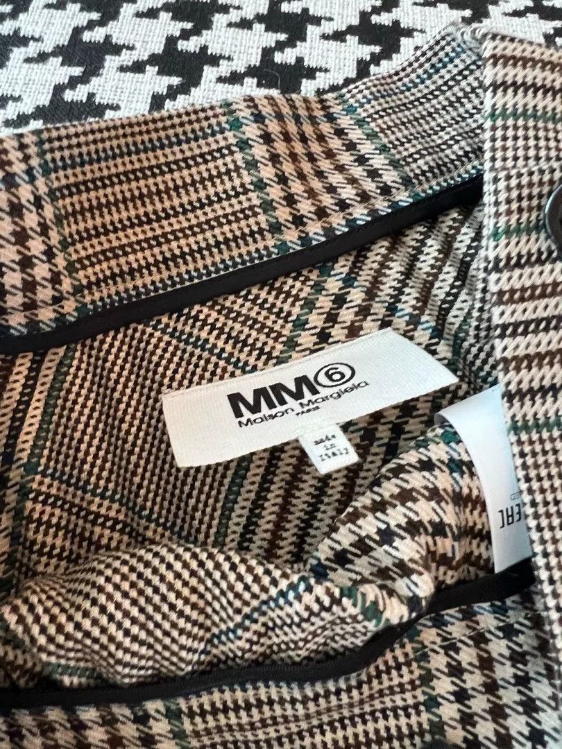 MM6 Maison Margiela Pleated Check Skirt Size 38" / US 16 / IT 52 - 6 Thumbnail