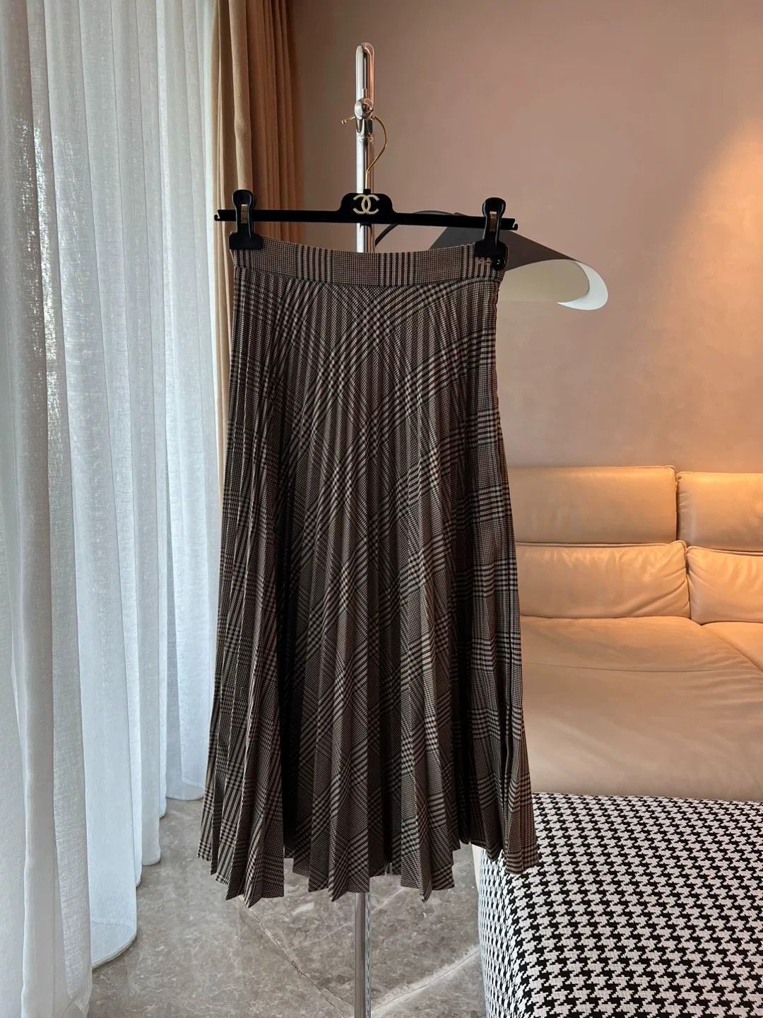 MM6 Maison Margiela Pleated Check Skirt Size 38" / US 16 / IT 52 - 5 Thumbnail