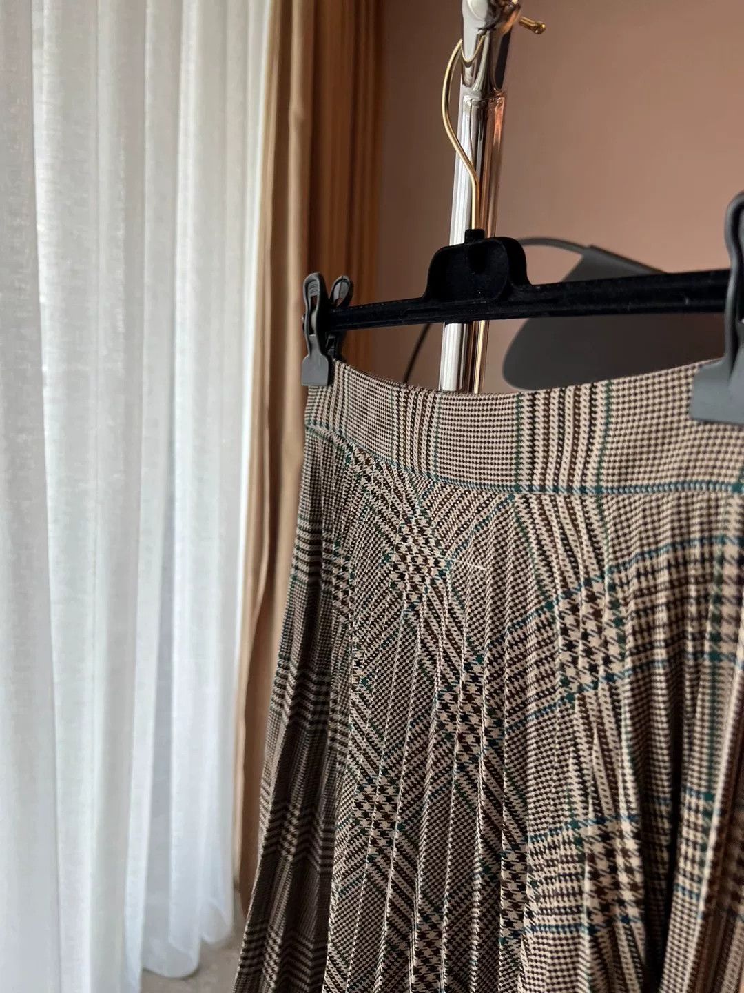MM6 Maison Margiela Pleated Check Skirt Size 38" / US 16 / IT 52 - 2 Thumbnail