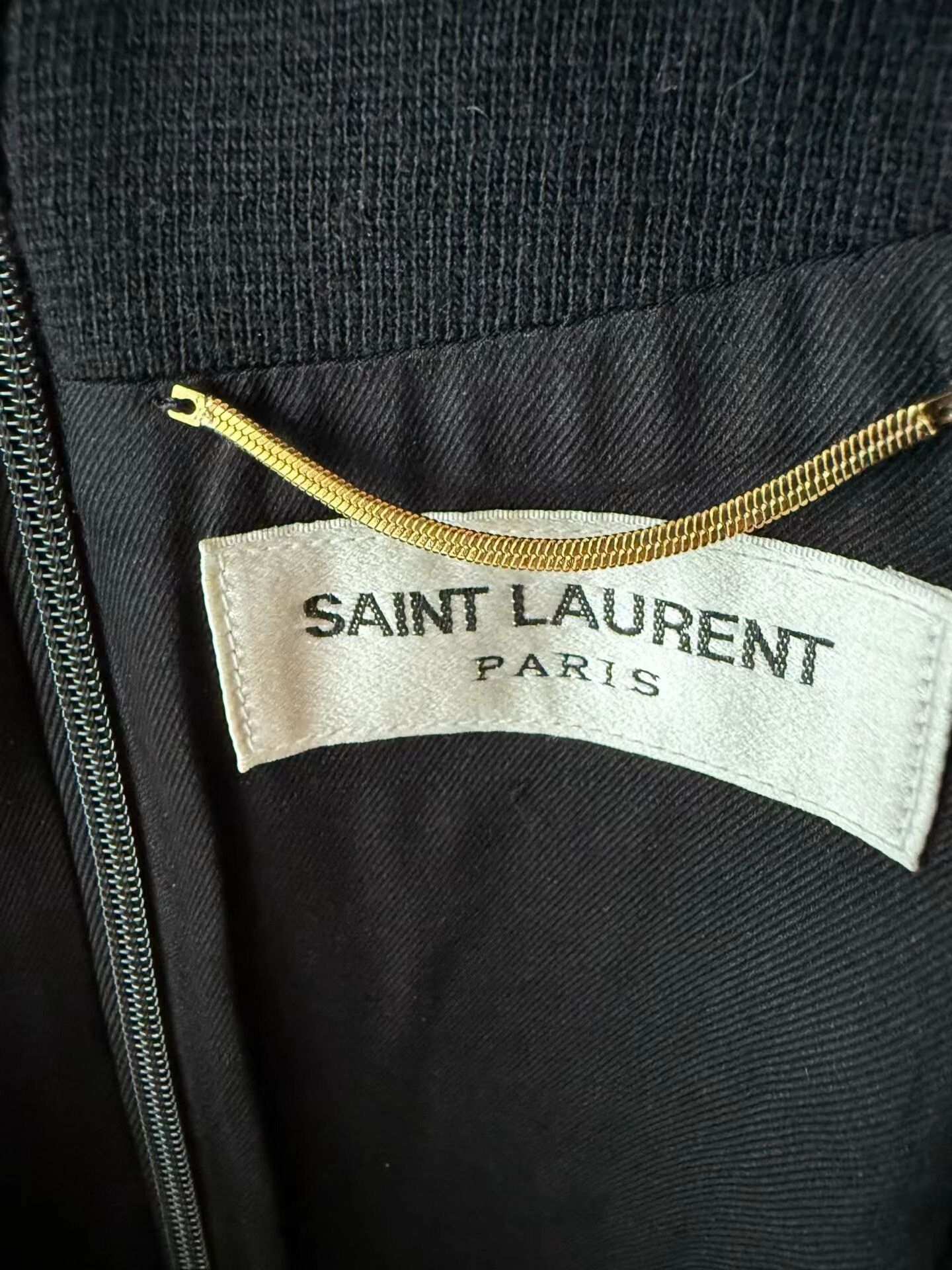 Saint Laurent Paris Saint Laurent Black Wool Dress with Chain Size XXS / US 00 / IT 34 - 3 Thumbnail