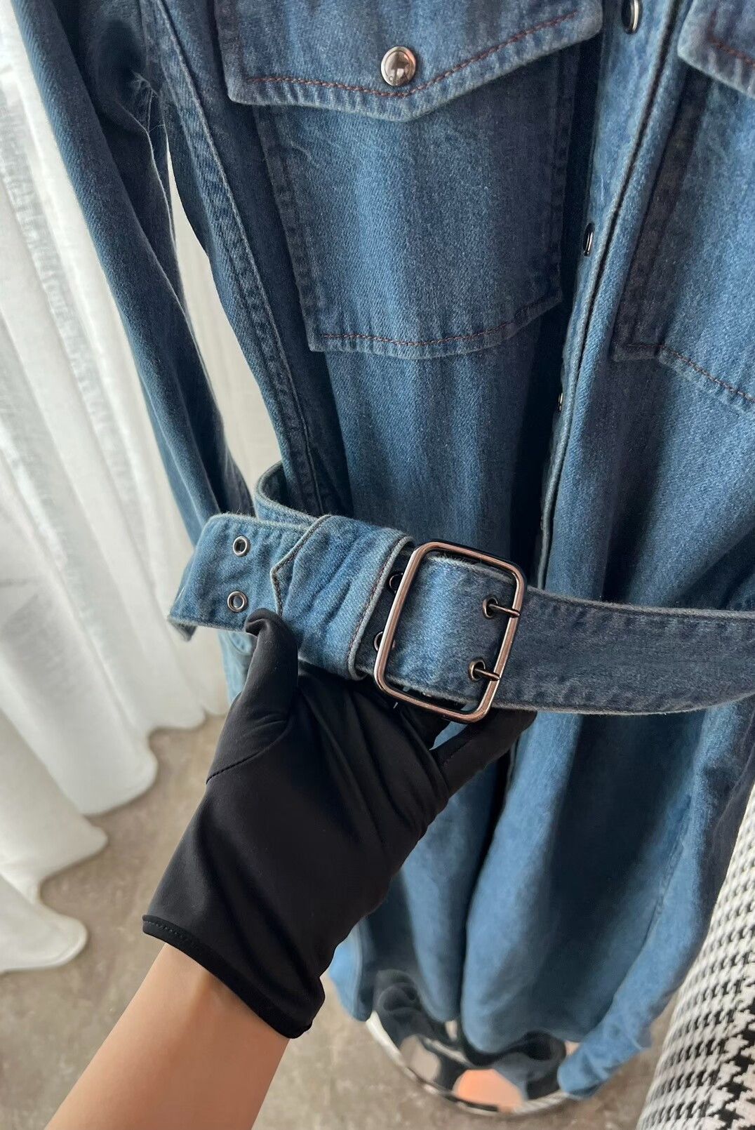 Chloe Chloe Denim Belted Maxi Dress Size XS / US 0-2 / IT 36-38 - 5 Thumbnail