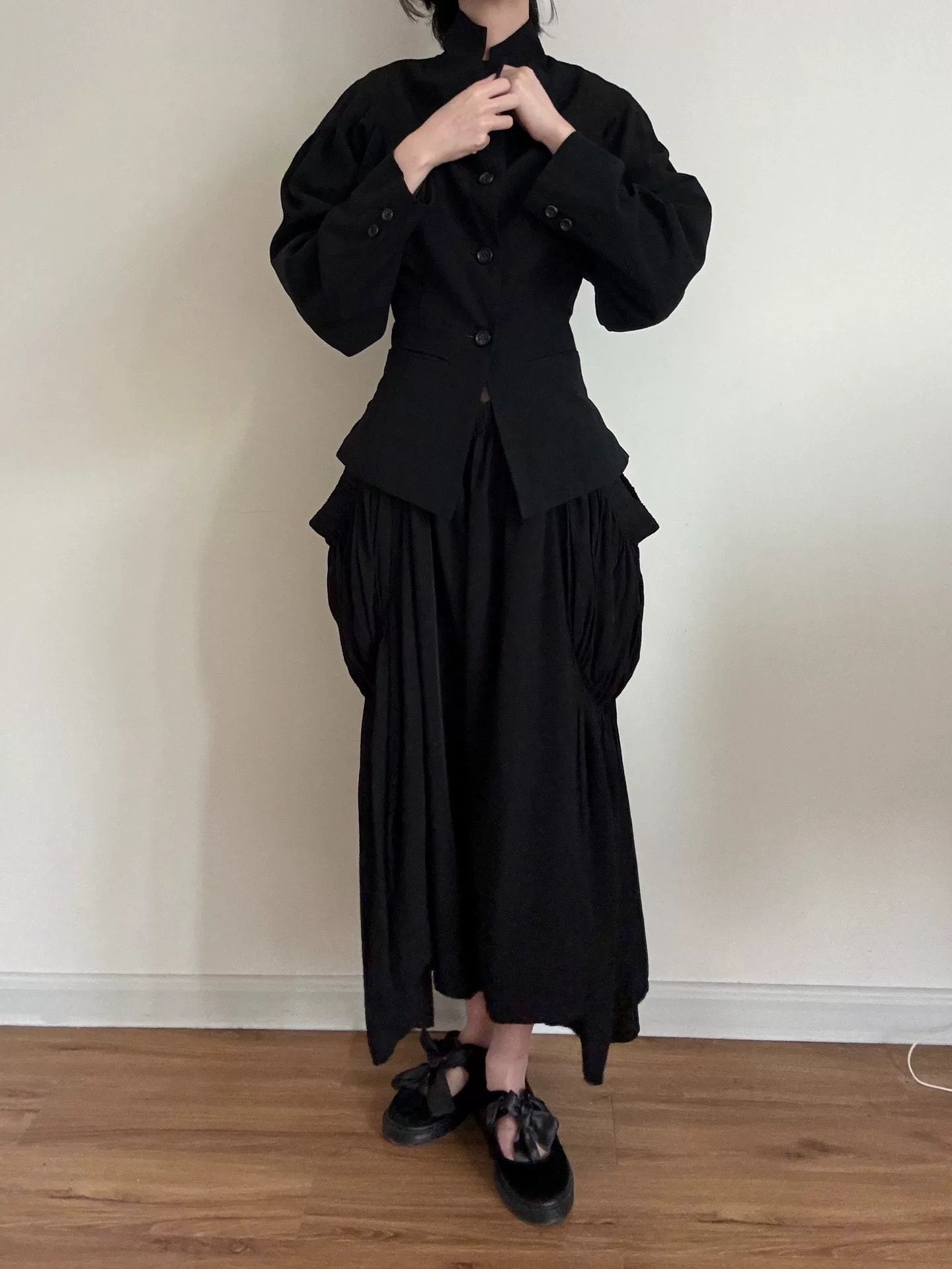 Yohji Yamamoto Limi Feu Suspender Skirt Pants Size 29" - 2 Thumbnail