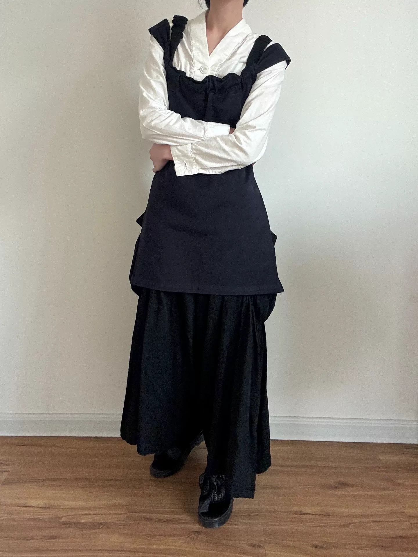 Yohji Yamamoto Limi Feu Suspender Skirt Pants Size 29" - 5 Thumbnail