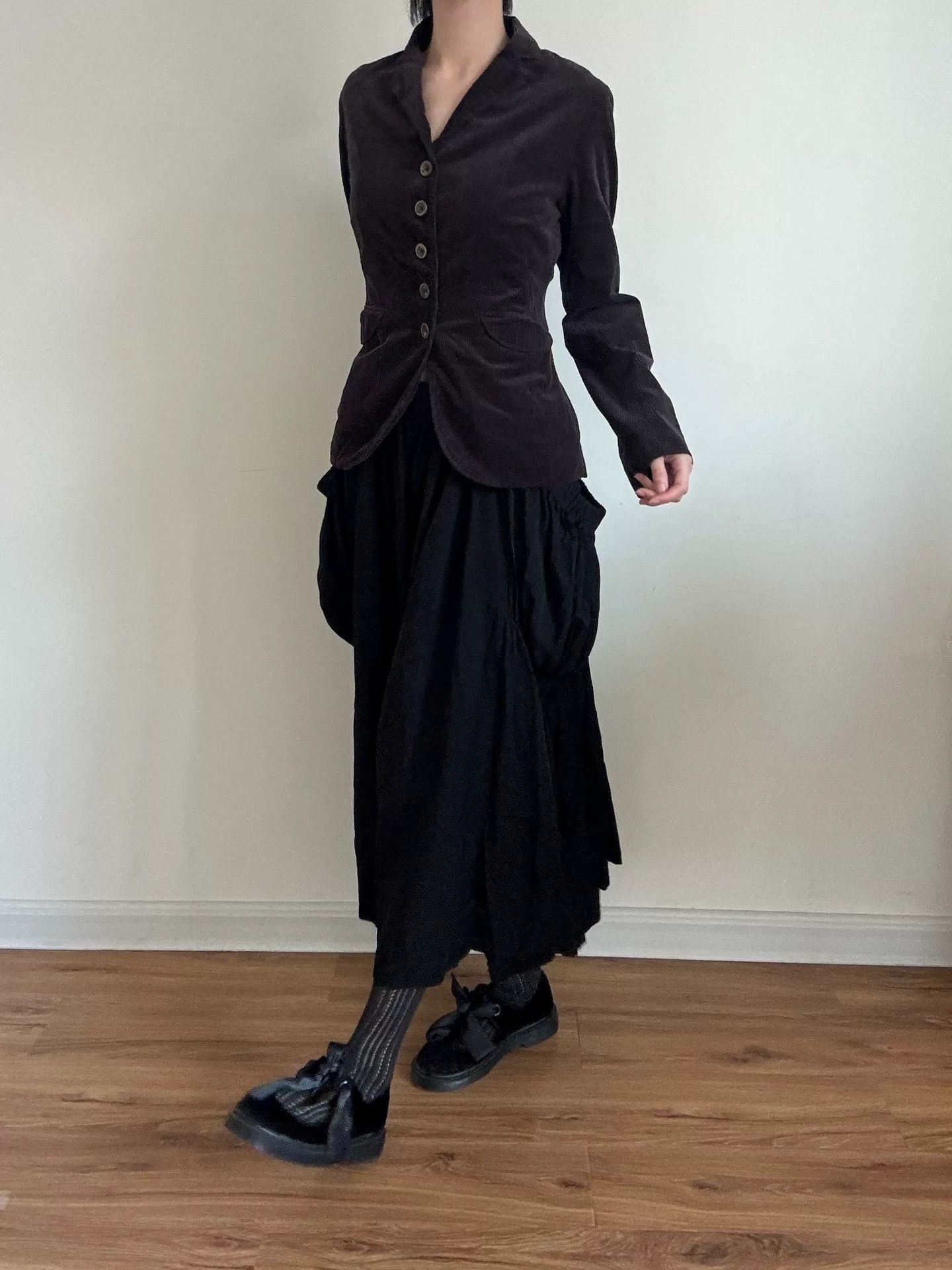Yohji Yamamoto Limi Feu Suspender Skirt Pants Size 29" - 6 Thumbnail