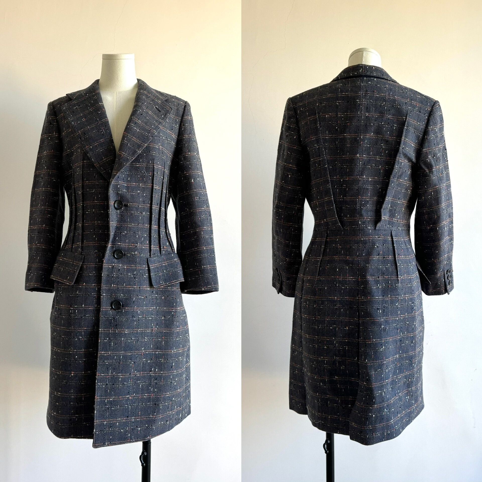 Rei Kawakubo Junya Watanabe Tweed Overcoat Size M / US 6-8 / IT 42-44 - 8 Thumbnail