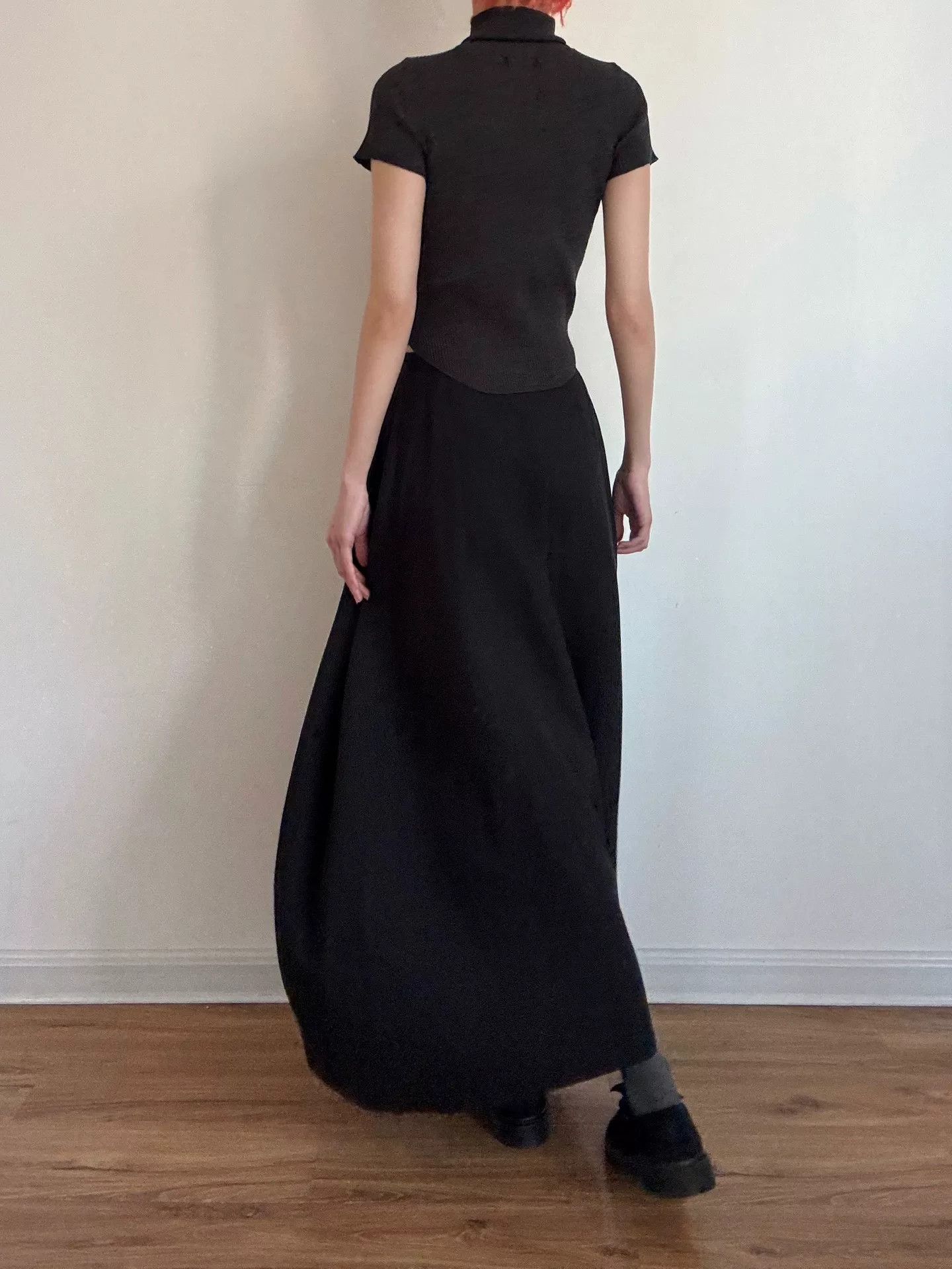 Y's Yohji Yamamoto Arc Skirt in Black Size 25" / US 0 / IT 36 - 7 Thumbnail