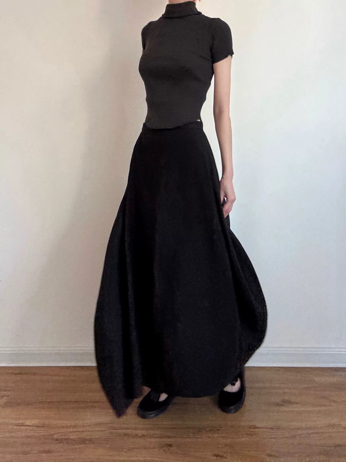 Y's Yohji Yamamoto Arc Skirt in Black Size 25" / US 0 / IT 36 - 6 Thumbnail