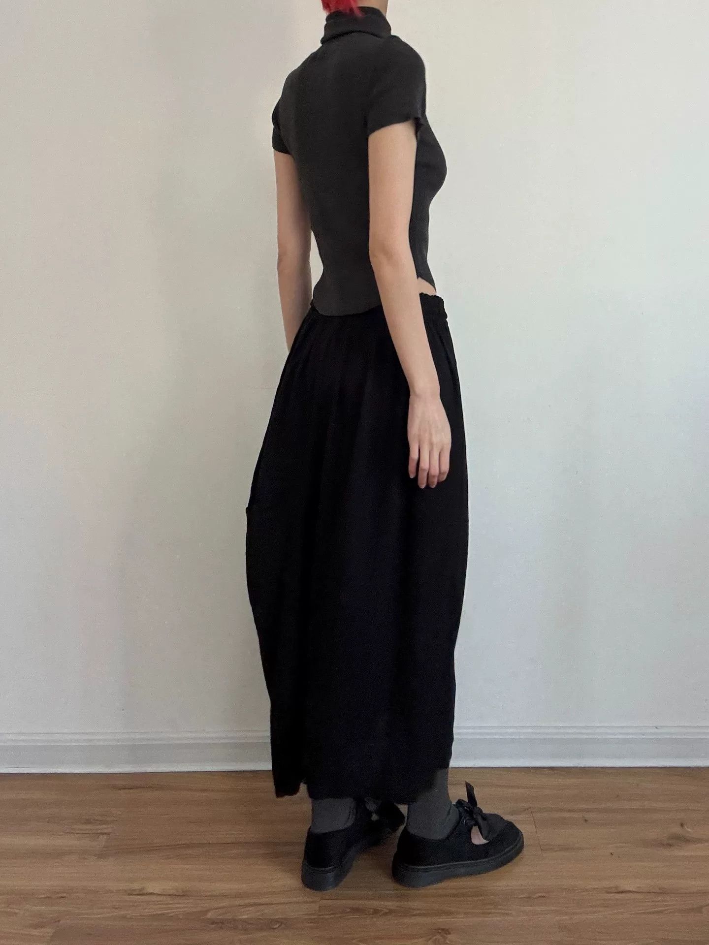 Yohji Yamamoto Y's Yohji Yamamoto Black Skirt Size 27" / US 4 / IT 40 - 6 Thumbnail