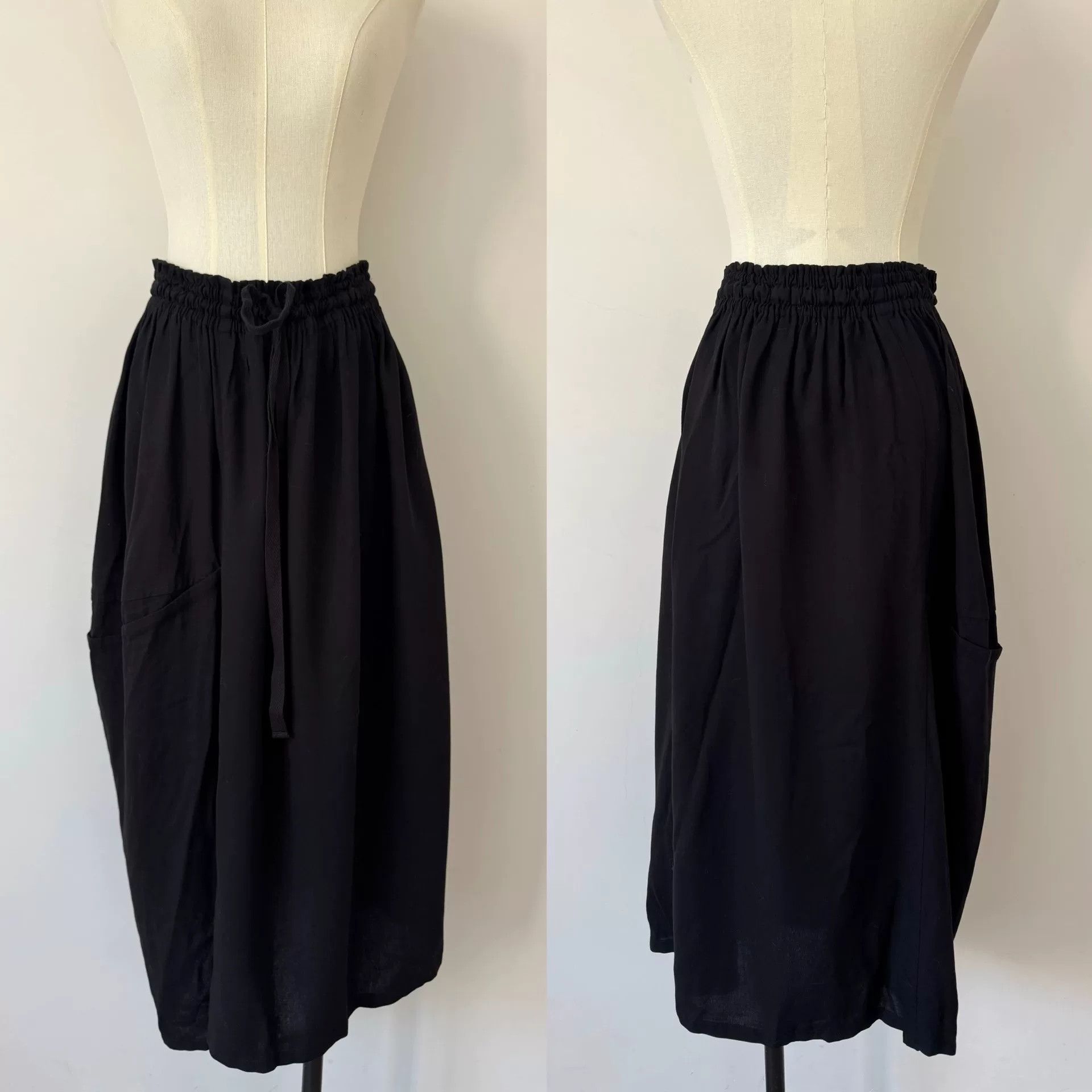 Yohji Yamamoto Y's Yohji Yamamoto Black Skirt Size 27" / US 4 / IT 40 - 7 Thumbnail