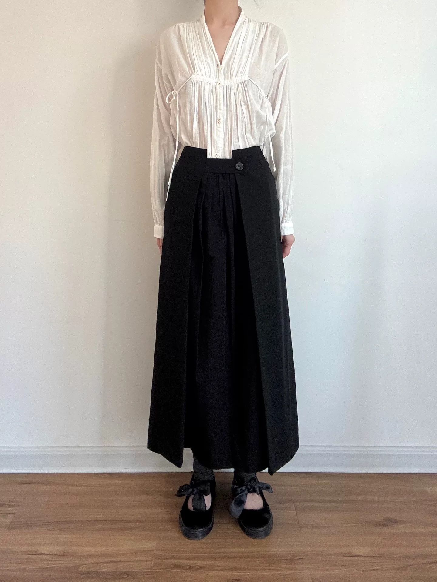 Yohji Yamamoto Y's Yohji Yamamoto Black Skirt Size 26" / US 2 / IT 38 - 4 Thumbnail