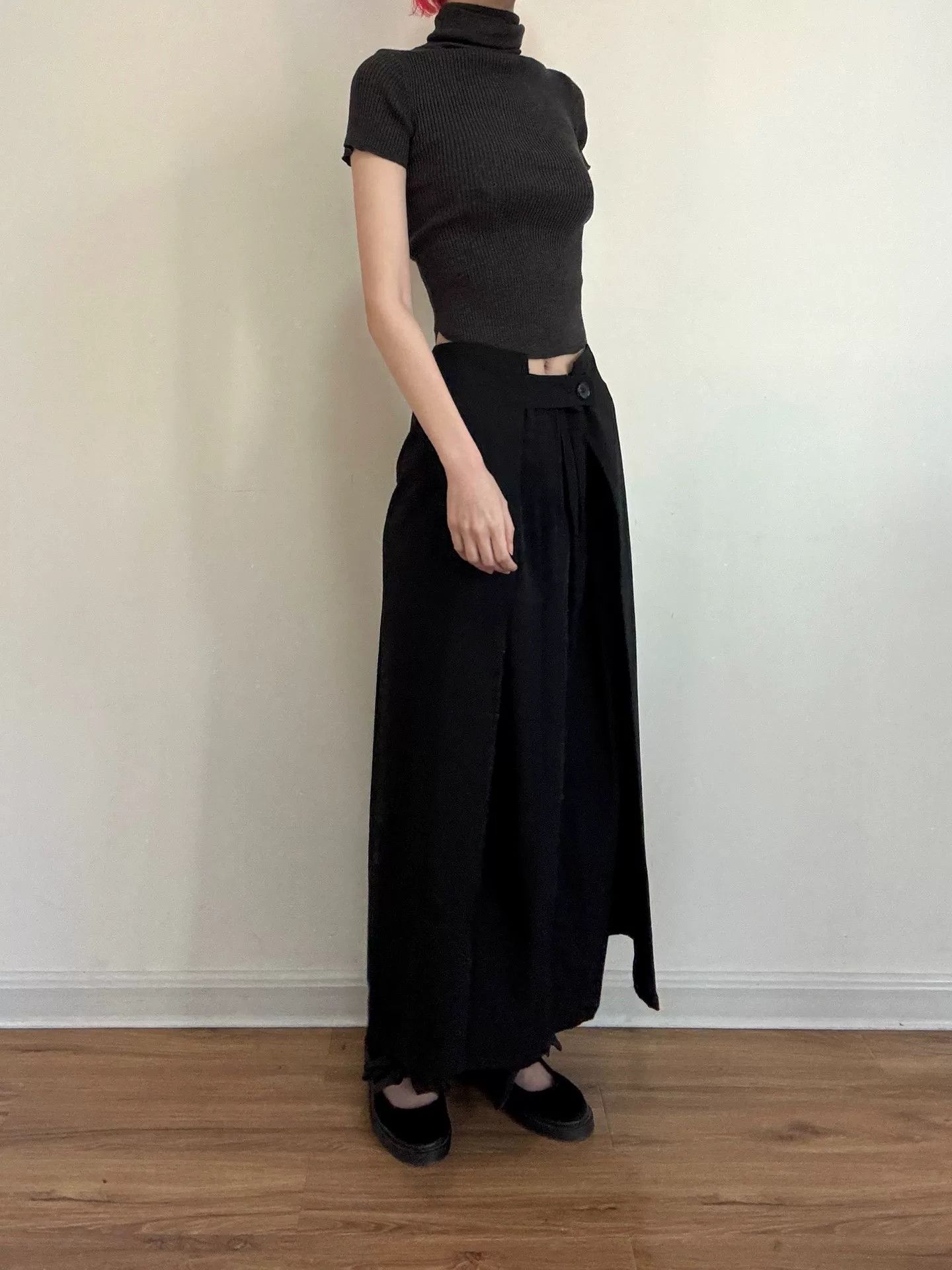 Yohji Yamamoto Y's Yohji Yamamoto Black Skirt Size 26" / US 2 / IT 38 - 2 Thumbnail
